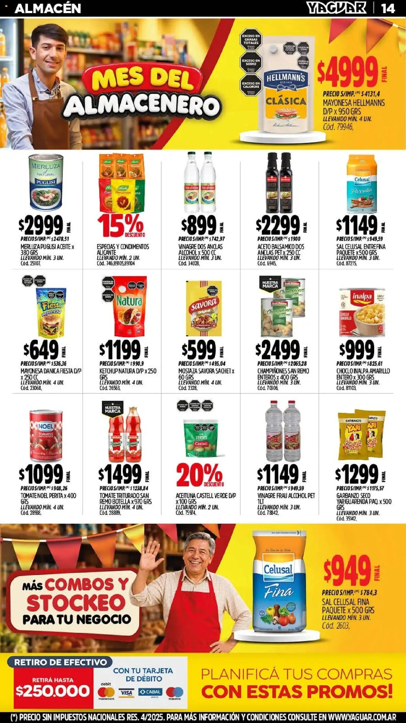 Yaguar - Oferta Semanal Salta │ válido desde el 21/09/2026 | Página: 15 | Productos: Ketchup, Aceto, Sal, Tomate