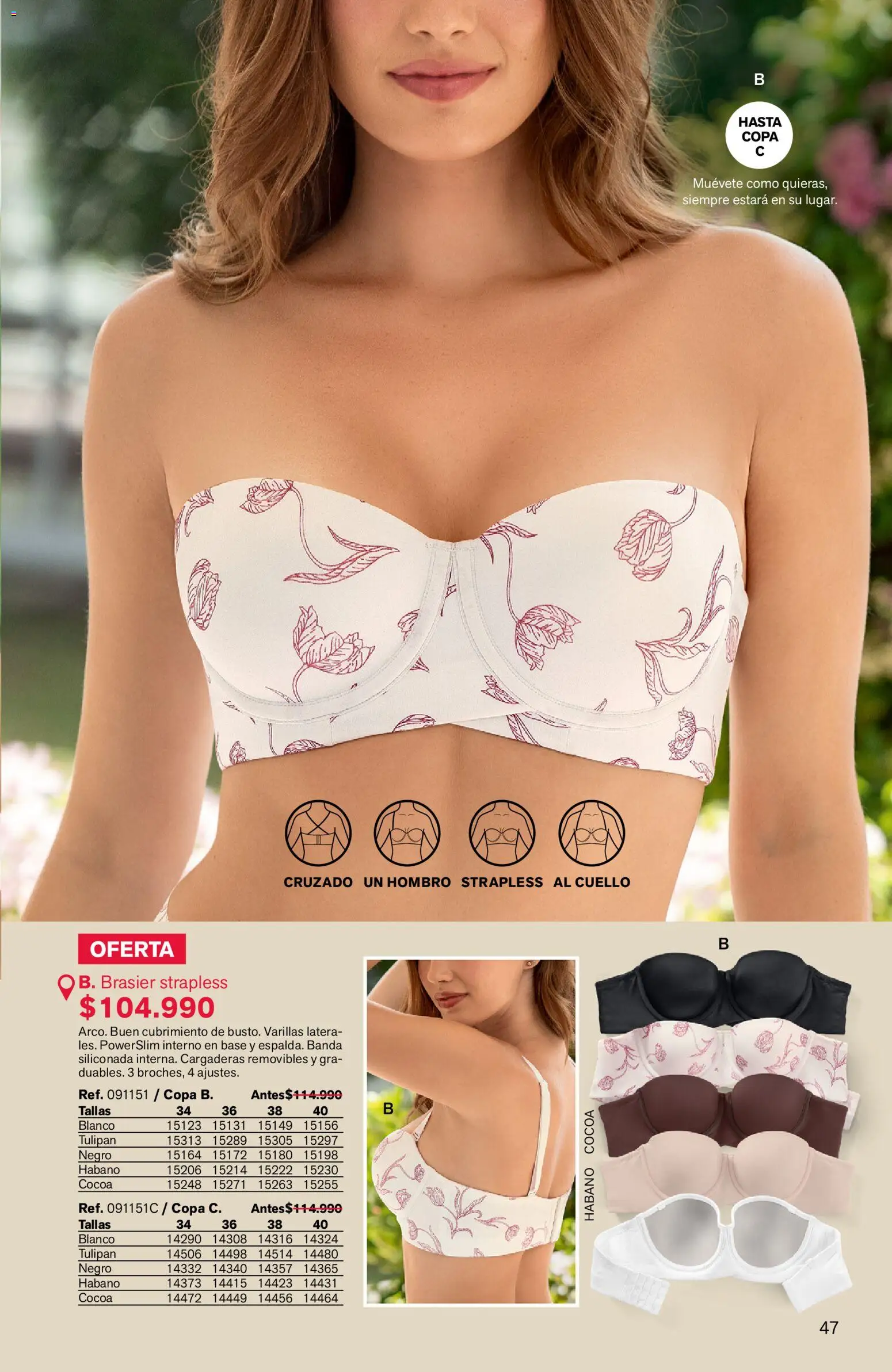 Leonisa revista - valida desde el 24/08/2026 | Página: 47 | Productos: Brasier, Hombro, Cuello