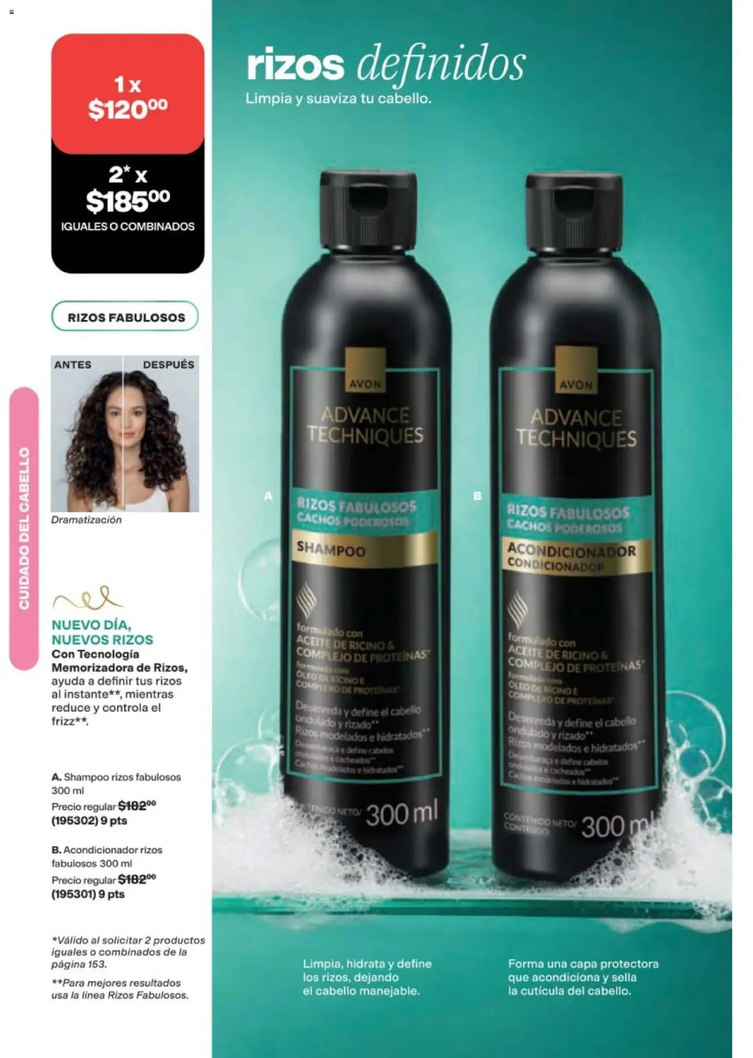 Nuevas ofertas de AVON válidas en toda la República Mexicana desde el 11/09/2026. ¡Encuentra las mejores ofertas en AVON campaña 14 2026! | Página: 150 | Productos: Aceite, Shampoo, Acondicionador