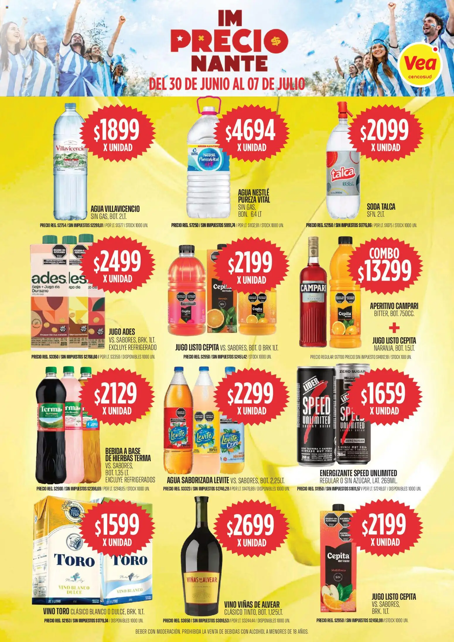 Vea -  Cuyo y Patagonia │ válido desde el 30/06/2026 | Página: 11 | Productos: Durazno, Soda, Jugo, Vino
