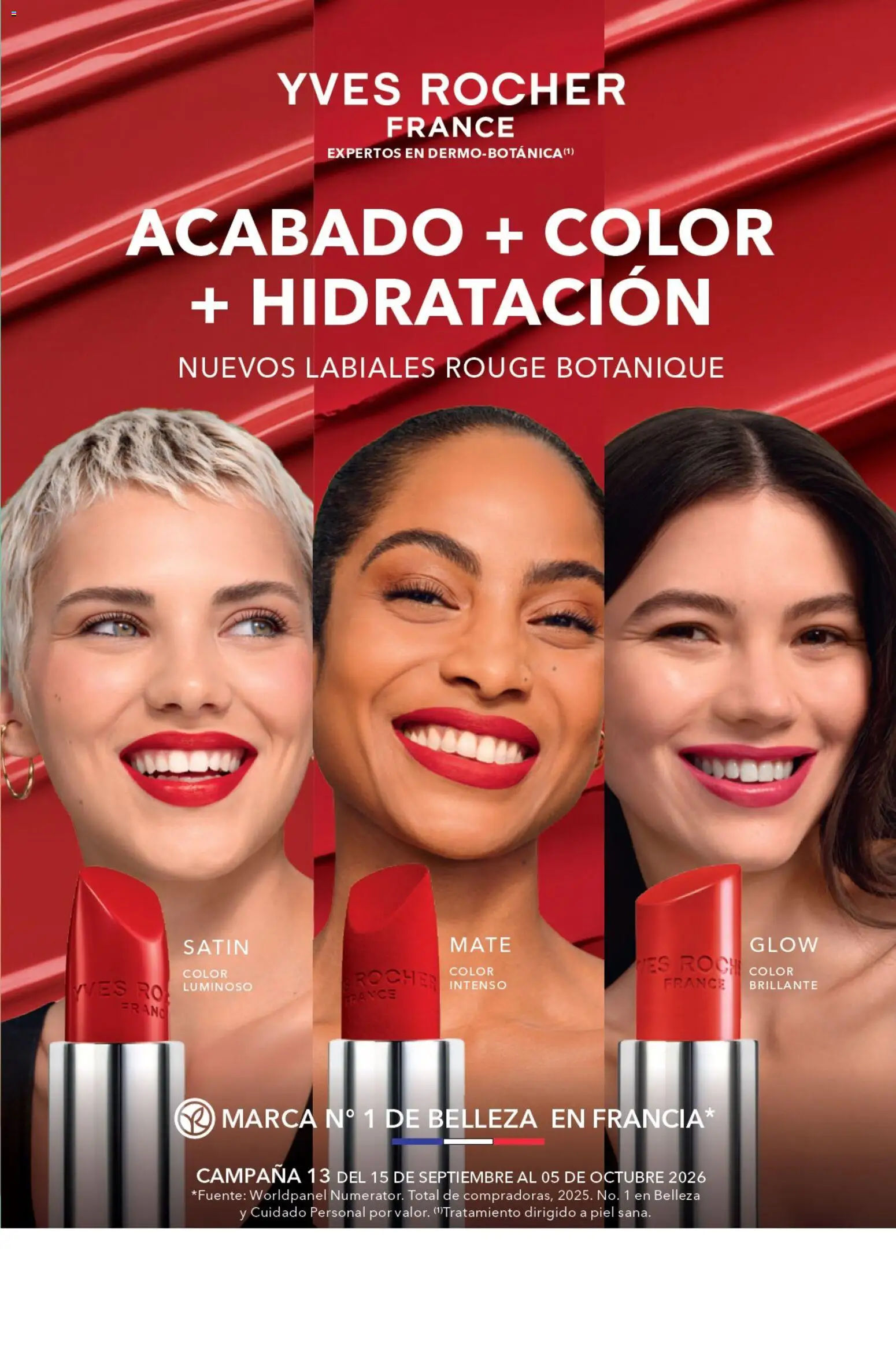 Nuevas ofertas de Yves Rocher válidas en toda la República Mexicana desde el 15/09/2026. ¡Encuentra las mejores ofertas en Yves Rocher campaña 13 2026! | Página: 1 | Productos: Mate, Campana