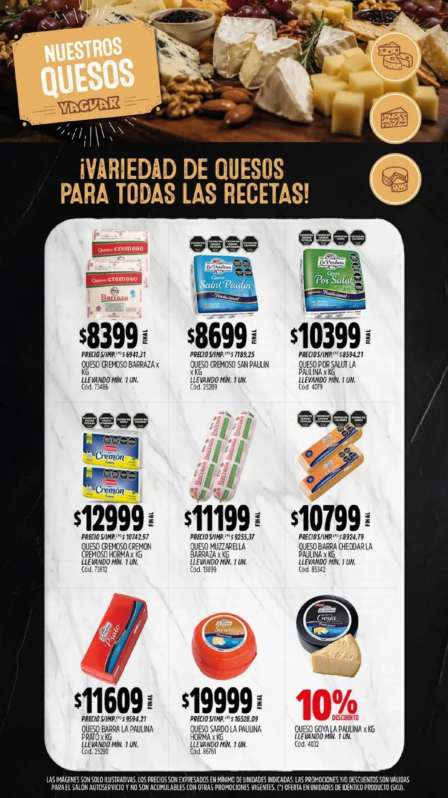 Yaguar - Oferta Semanal Trelew │ válido desde el 03/08/2026 | Página: 9 | Productos: Muzzarella, Queso