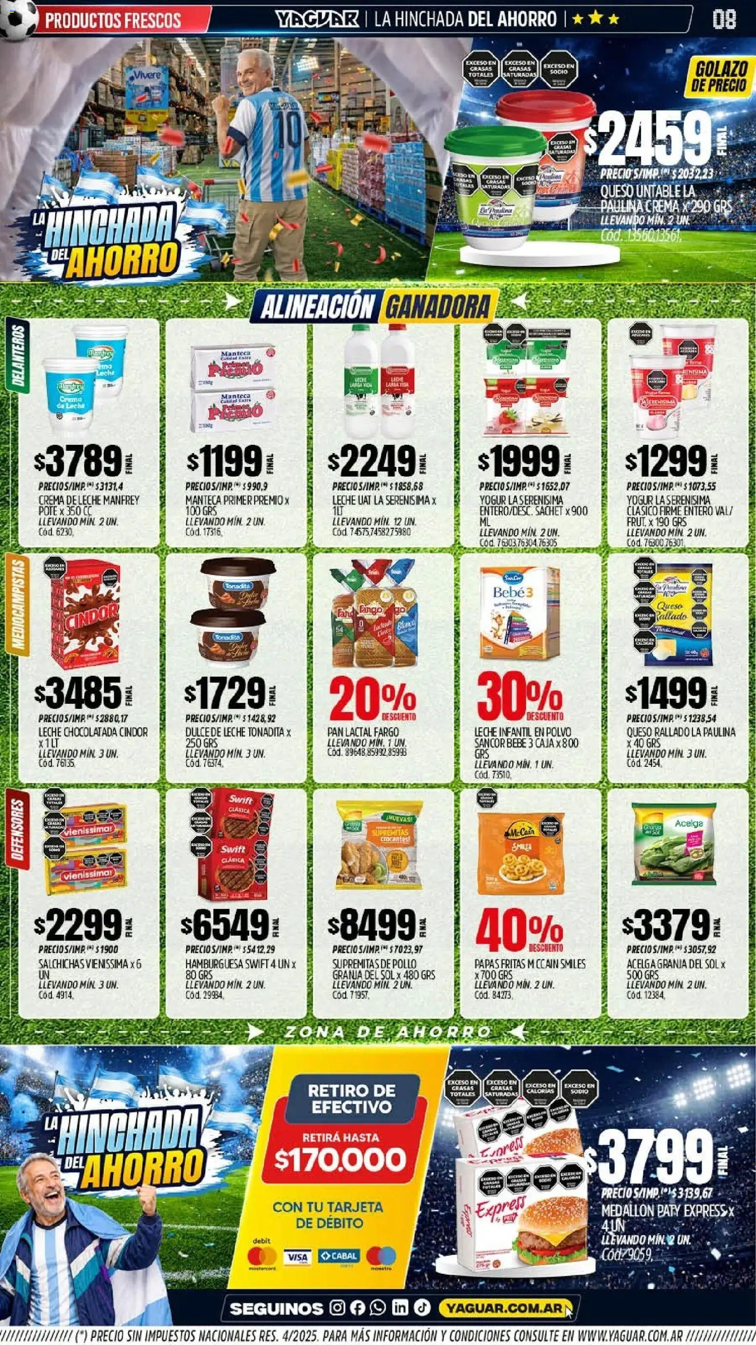 Yaguar - Oferta Semanal Chaco │ válido desde el 15.06.2026 | Página: 7 | Productos: Pollo, Polvo, Leche, Yogur