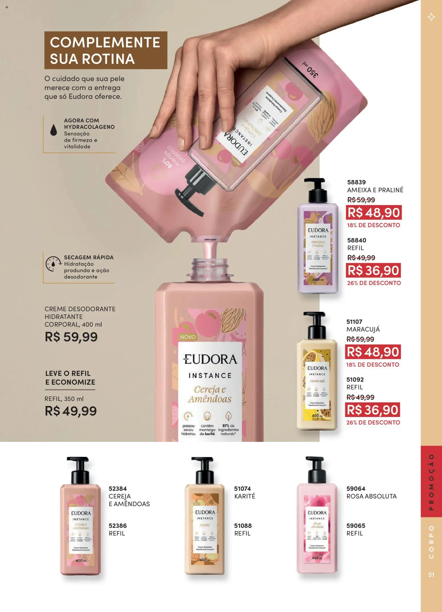 Eudora Folheto - válido de 15/07/2026 | Página: 54 | Produtos: Maracujá, Cereja, Creme, Ameixa
