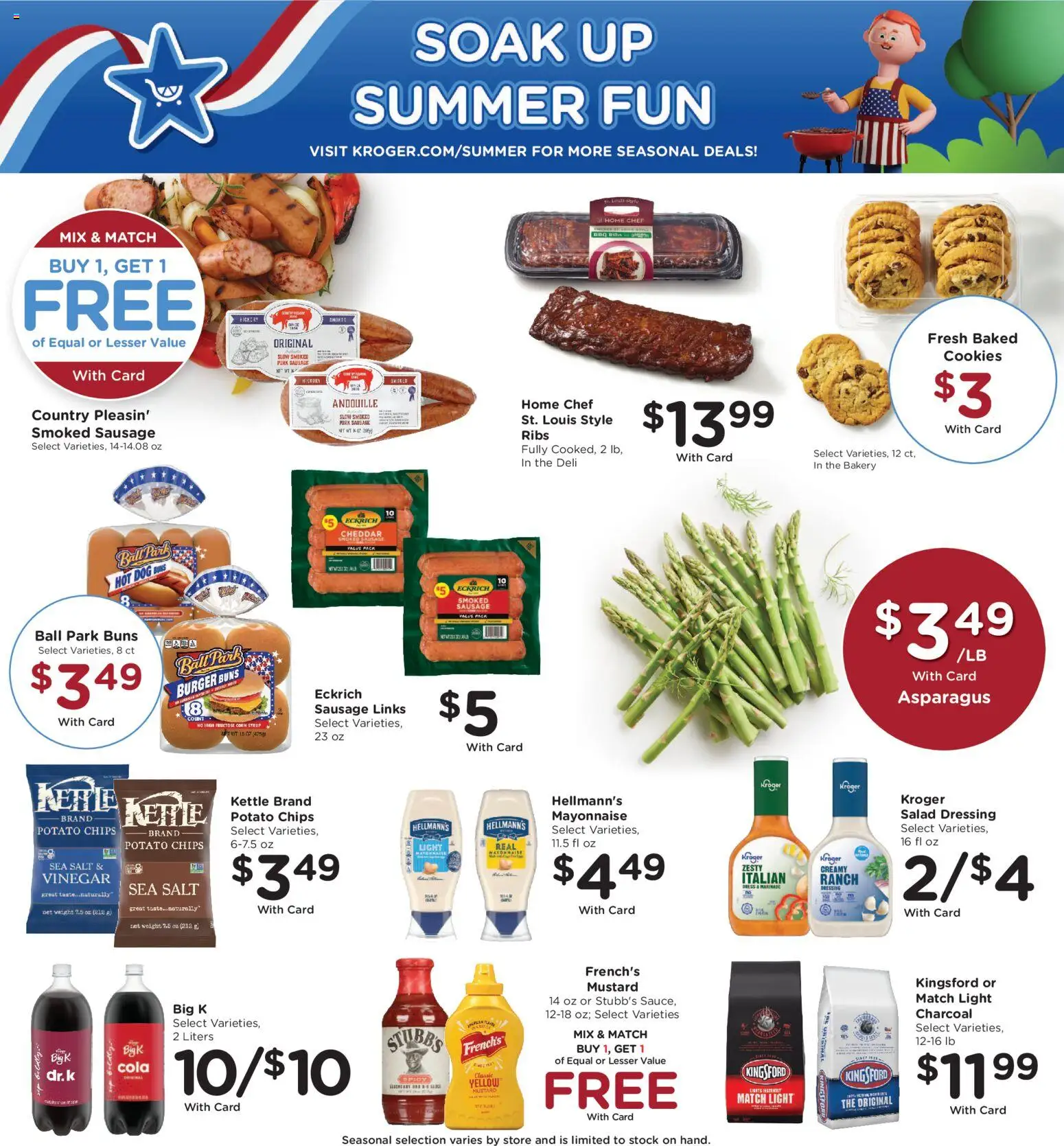 Kroger Weekly Ad - valid from 07/22/2026 | Page: 8 | Products: Bakery, Corn, Salad, Sausage