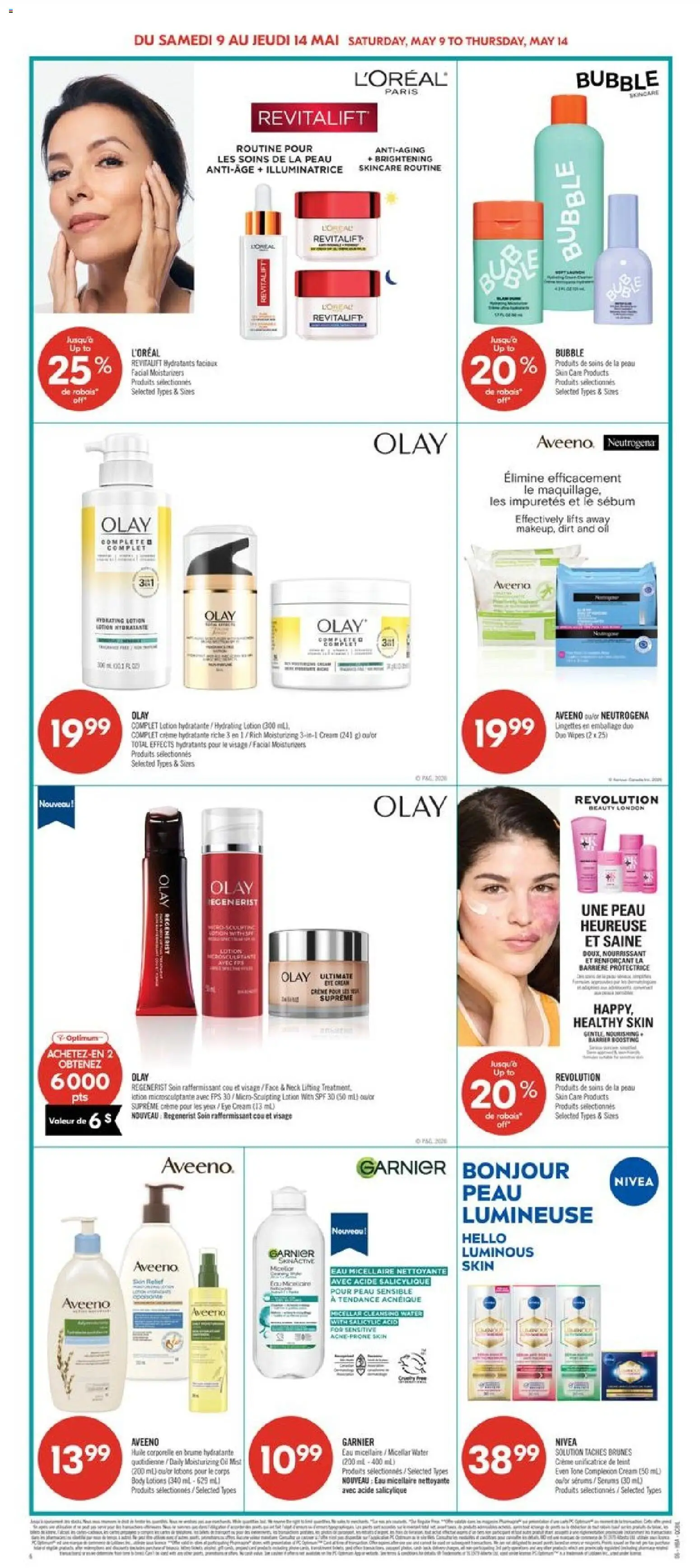 Pharmaprix flyer valid from 08.05.2026 | Page: 11 | Products: Cream, Micellar water, Body lotion, Oil