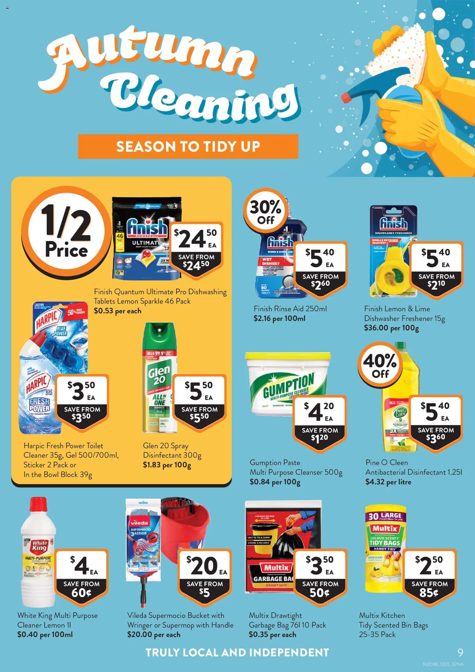Foodworks catalogue - valid from 13.05.2026 | Page: 9 | Products: Bucket, Toilet, Lemon, Bag