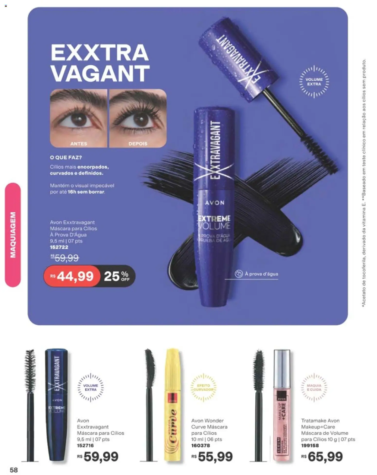 Avon Folheto - válido de 01/09/2026 | Página: 58 | Produtos: Maquiagem, Máscara para cílios, Sérum
