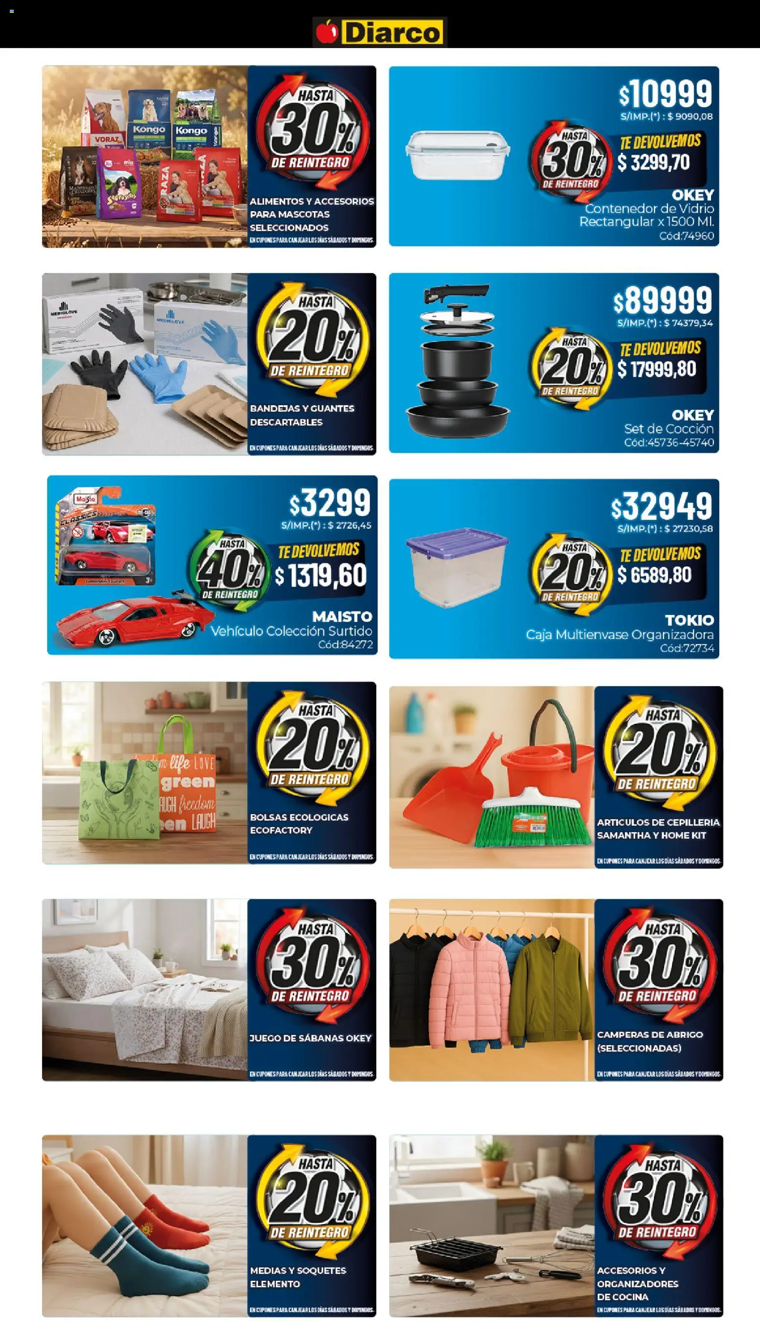 Diarco ofertas │ válido desde el 01.06.2026 | Página: 17 | Productos: Cocina, Sabanas, Medias, Té