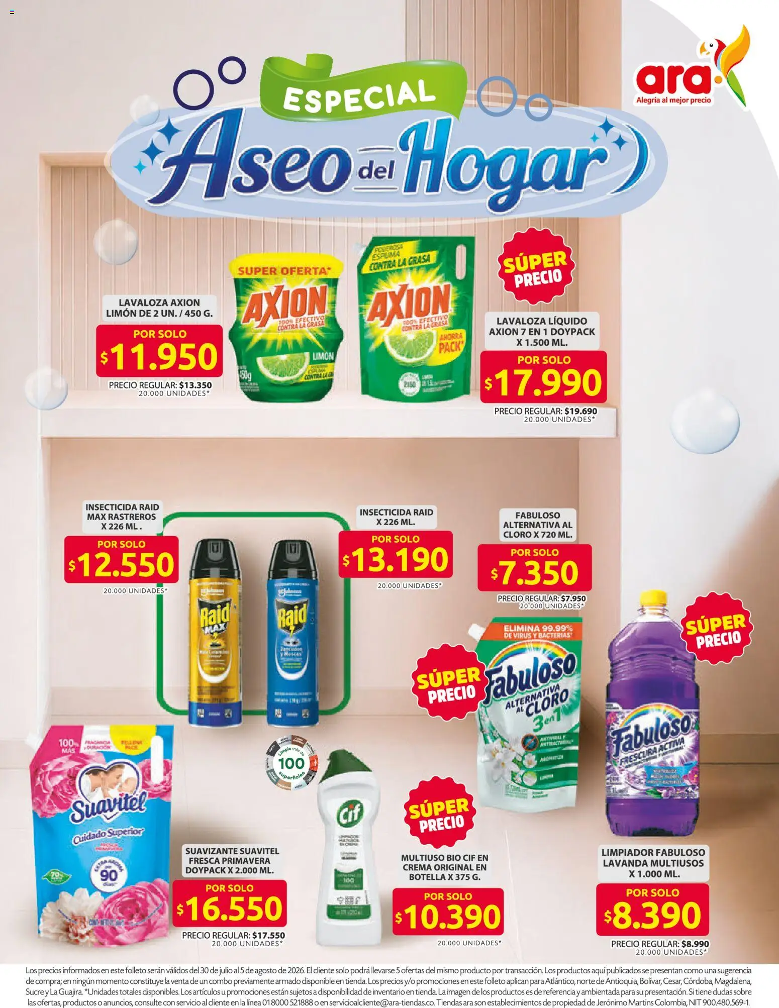 Ara revista - valida desde el 30/07/2026 | Página: 13 | Productos: Crema, Insecticida, Sobre, Limpiador