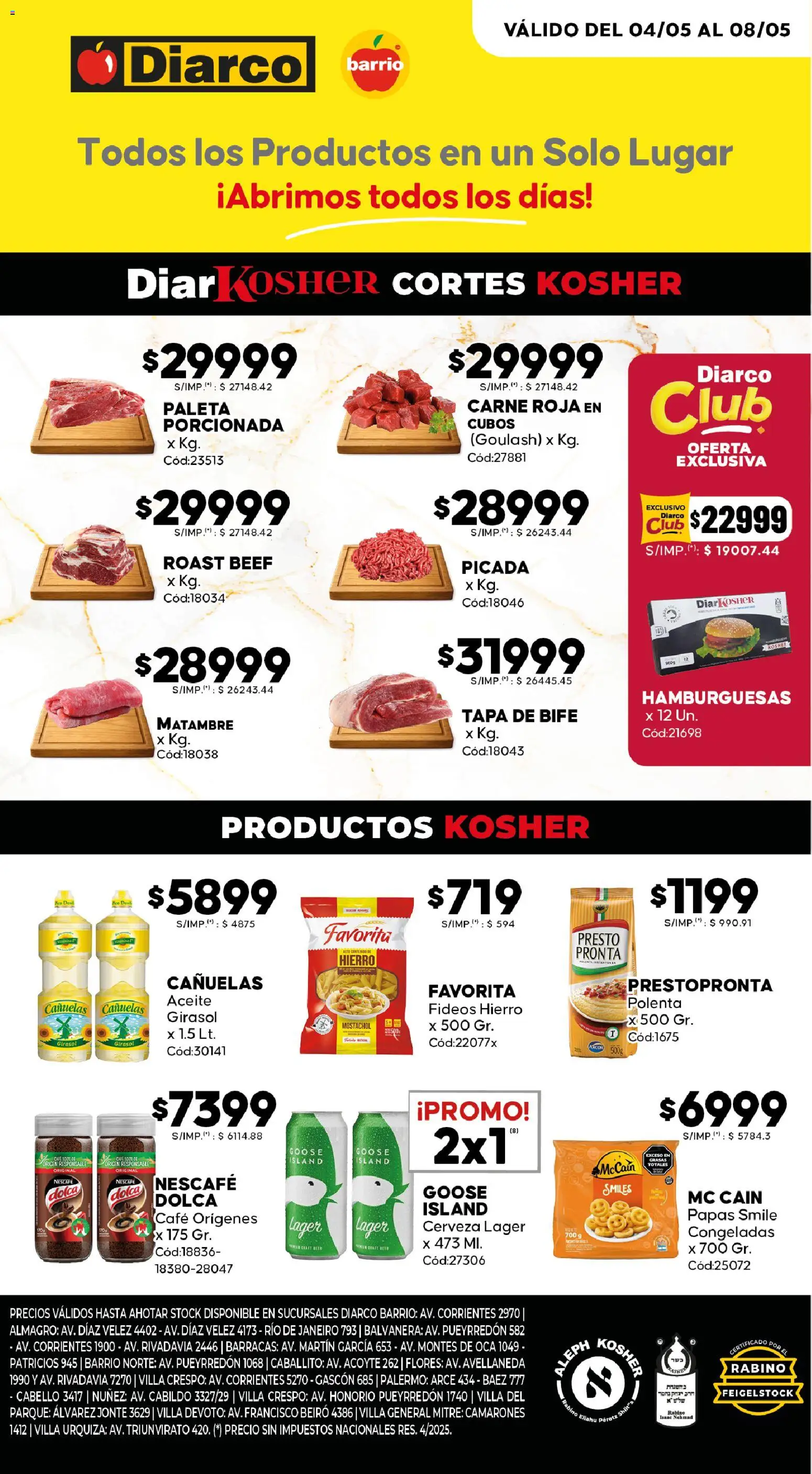 Diarco - Ofertas Kosher │ válido desde el 04.05.2026 | Página: 1