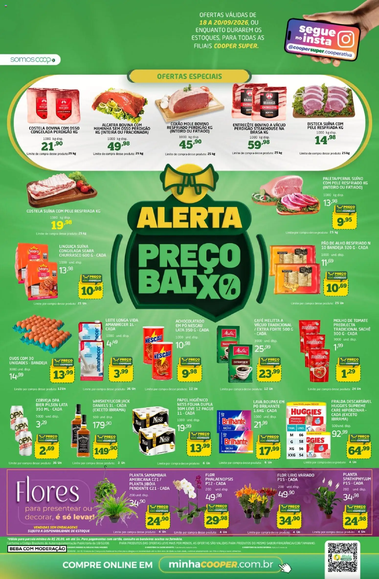 Cooper Folheto - válido de 18/09/2026 | Página: 1 | Produtos: Achocolatado, Alcatra, Cerveja, Baixo