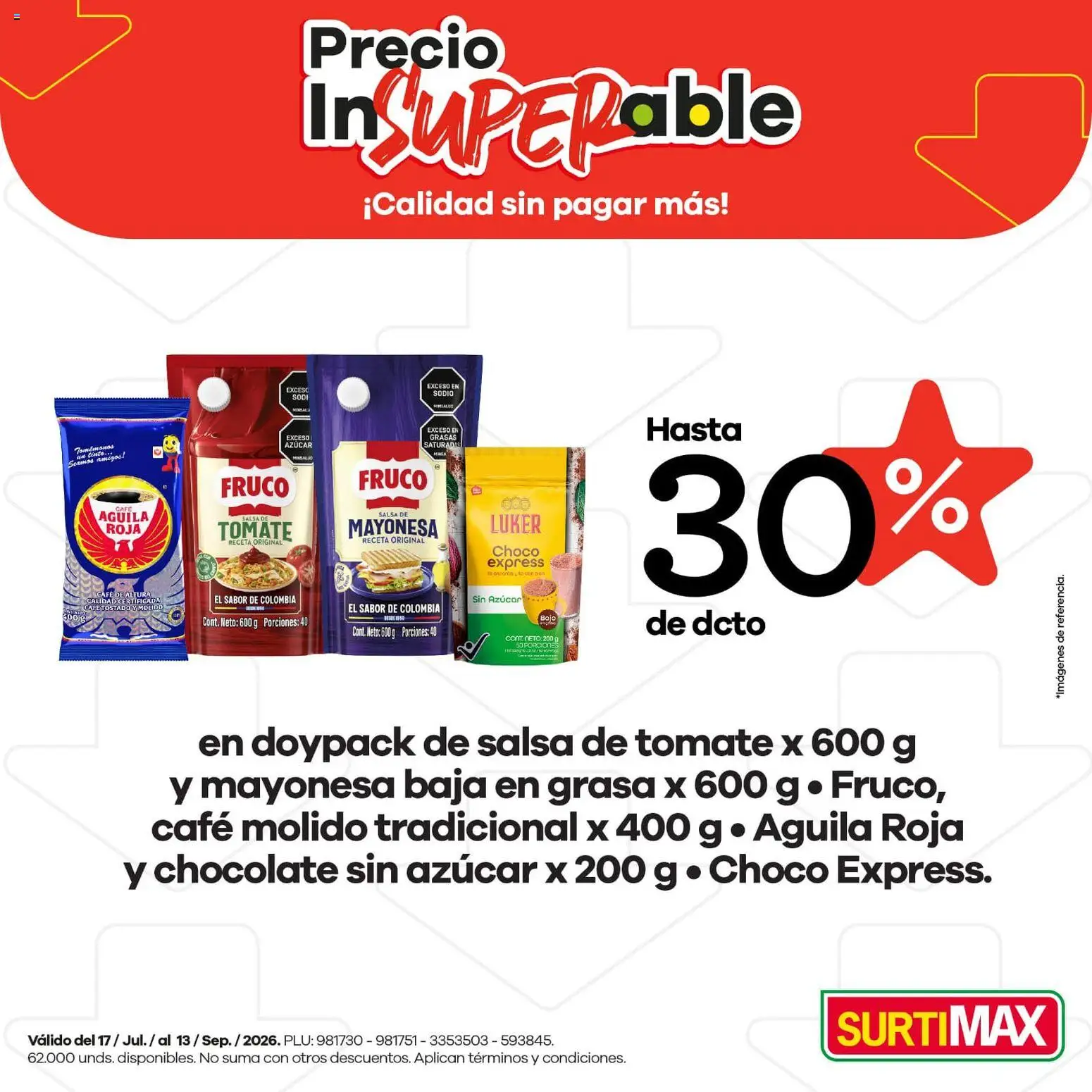 Surtimax revista - valida desde el 17/07/2026 | Página: 2 | Productos: Salsa de tomate, Azucar, Tomate, Café