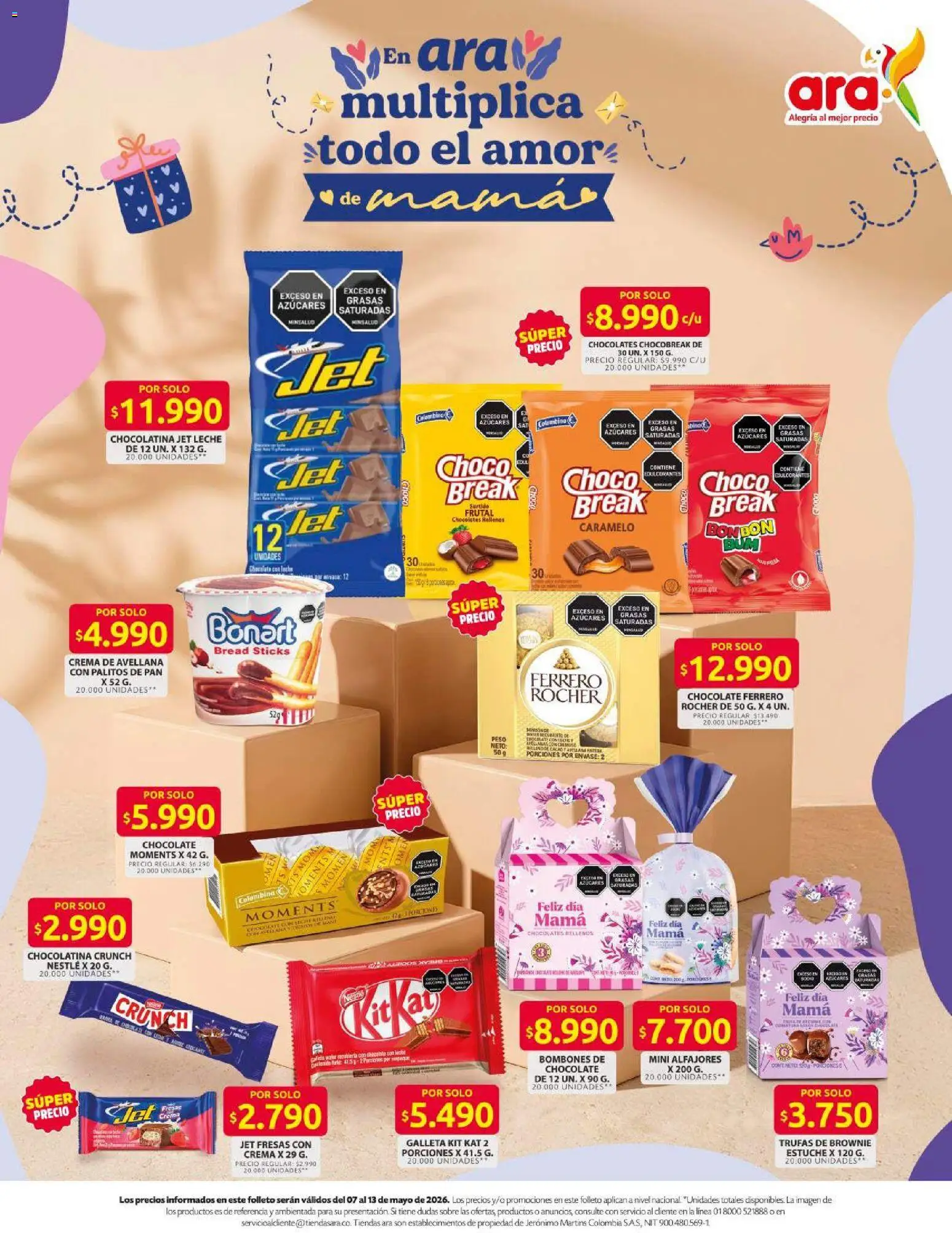 Ara revista - valida desde el 07.05.2026 | Página: 4 | Productos: Fresas, Molde para flan, Chocolates, Leche
