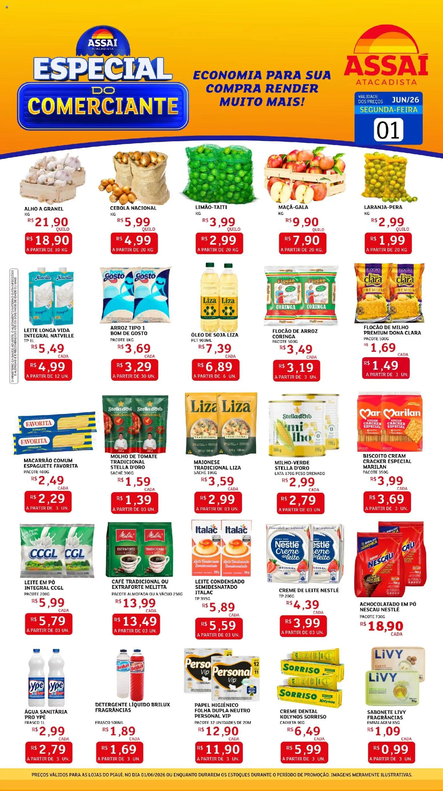 Assaí Atacadista Folheto - válido de 01.06.2026 | Página: 1 | Produtos: Apito, Almofada, Café, Creme