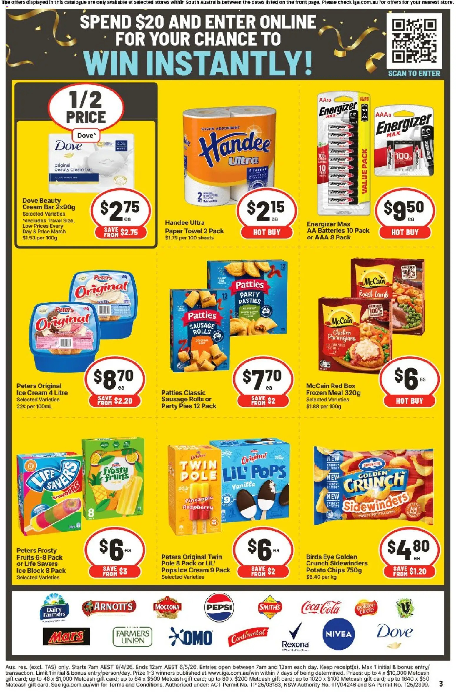 IGA catalogue - valid from 15.04.2026 | Page: 3 | Products: Box, Pineapple, Ice cream, Fruits
