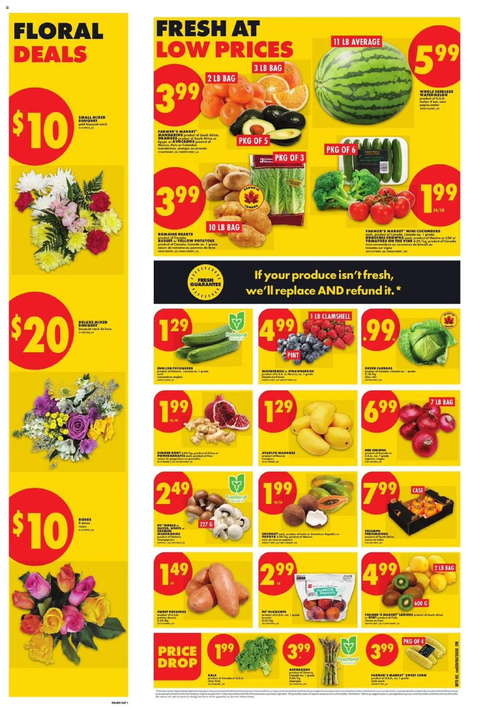No Frills flyer valid from Jul 2, 2026 | Page: 2 | Products: Cucumbers, Potatoes, Bag, Tomatoes