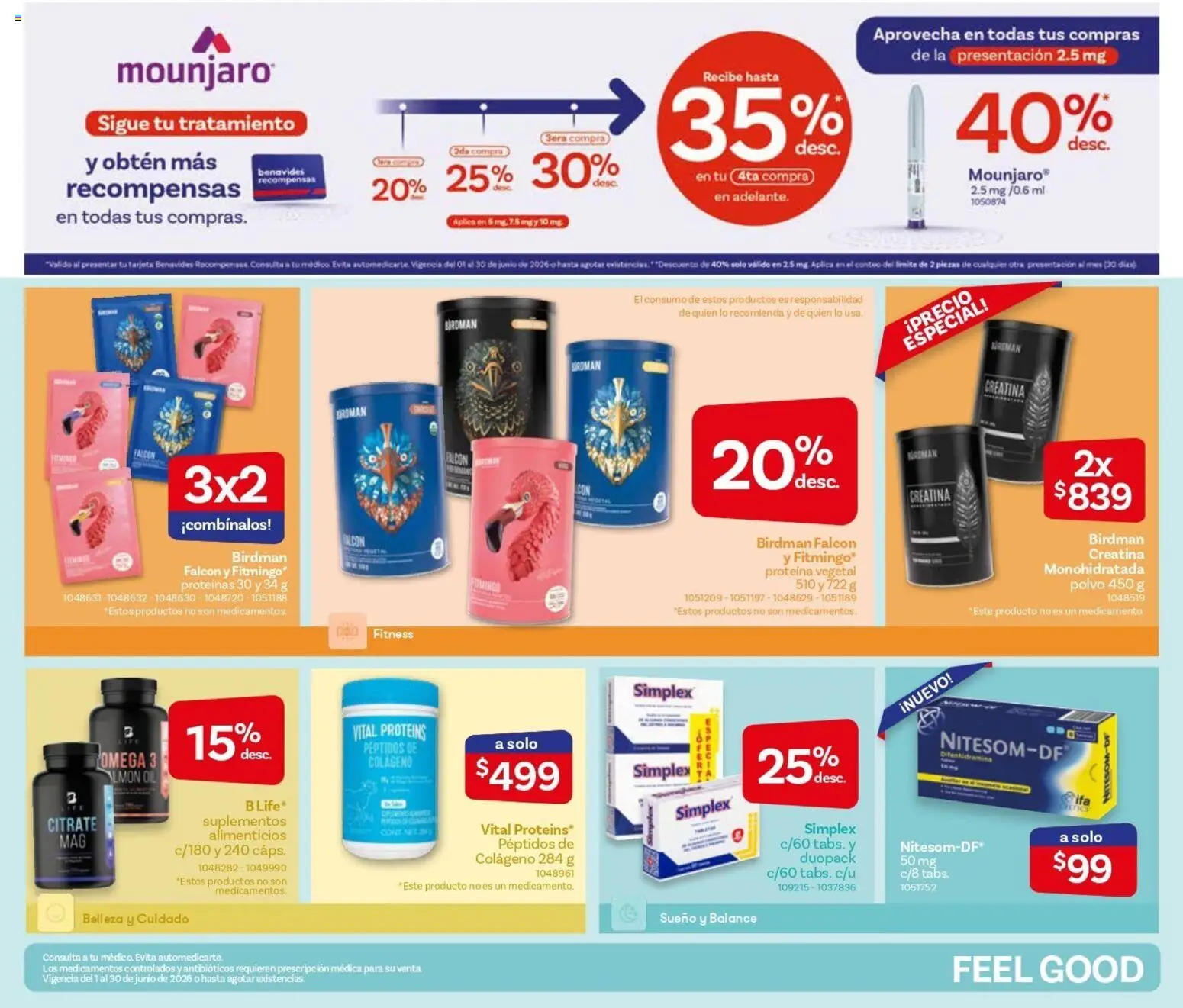 Nuevas ofertas de Farmacia Benavides válidas en toda la República Mexicana desde el 01.06.2026. ¡Encuentra las mejores ofertas en Farmacia Benavides catálogo! | Página: 9