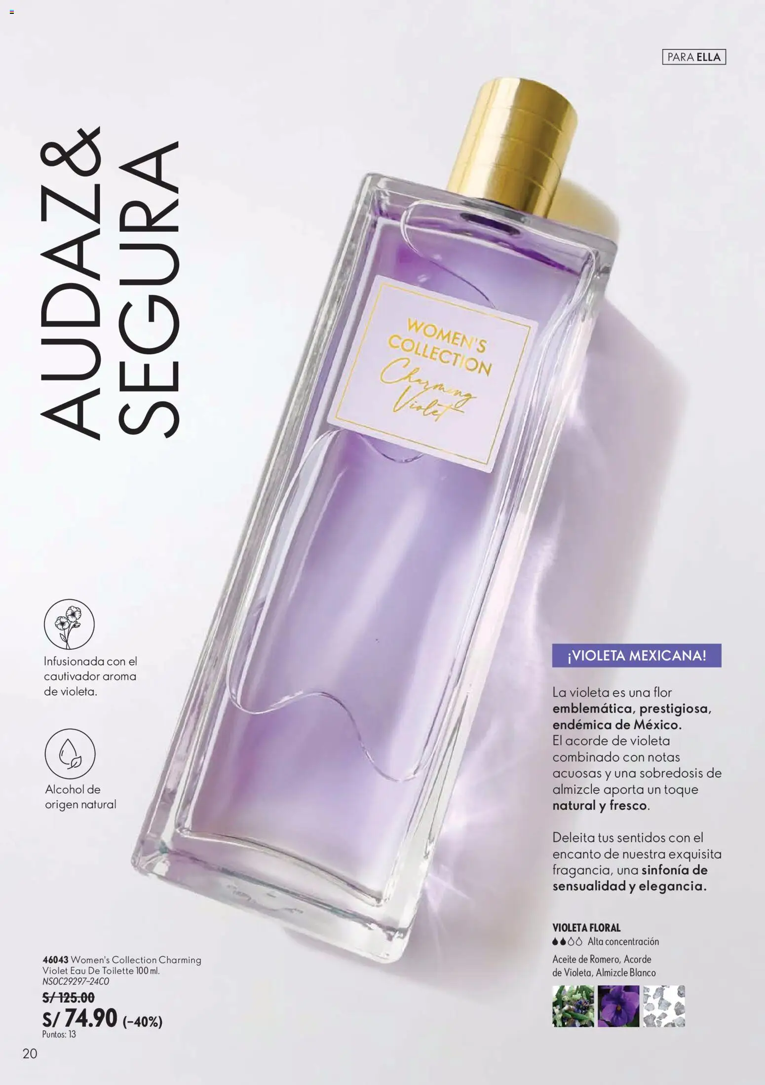 Catálogo Oriflame válido desde 22/08/2026 | Página: 20 | Productos: Alcohol, Aceite, EAU de Toilette