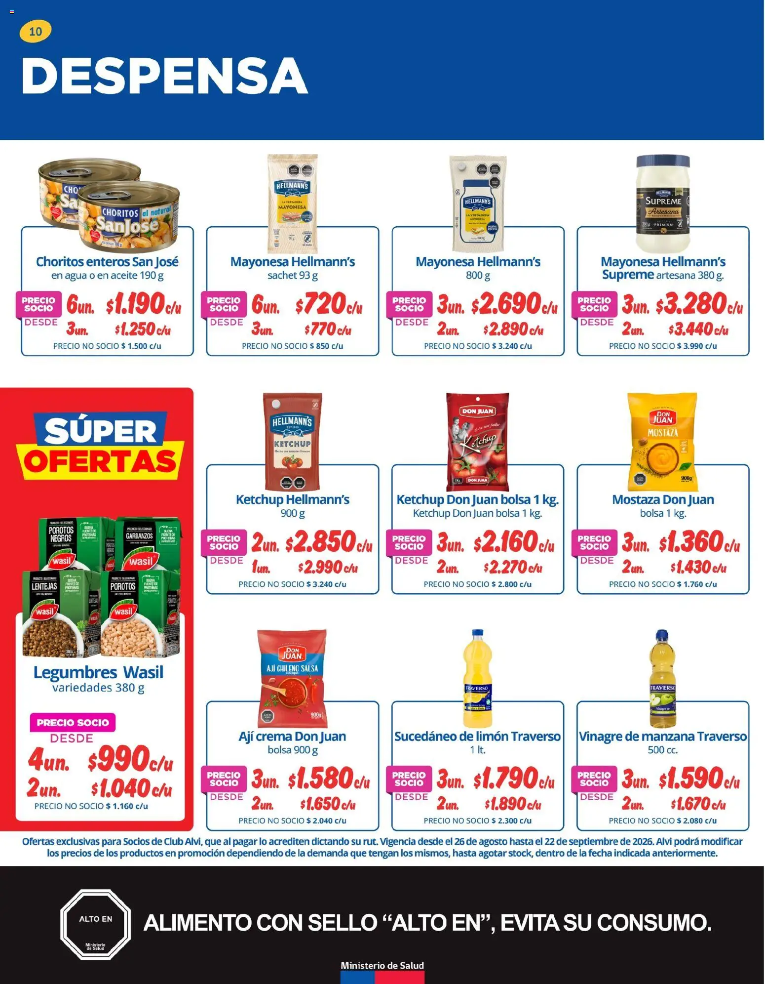Alvi catálogo │ válido desde el 25.08.2026 | Página: 10 | Productos: Aji, Legumbres, Mostaza, Crema