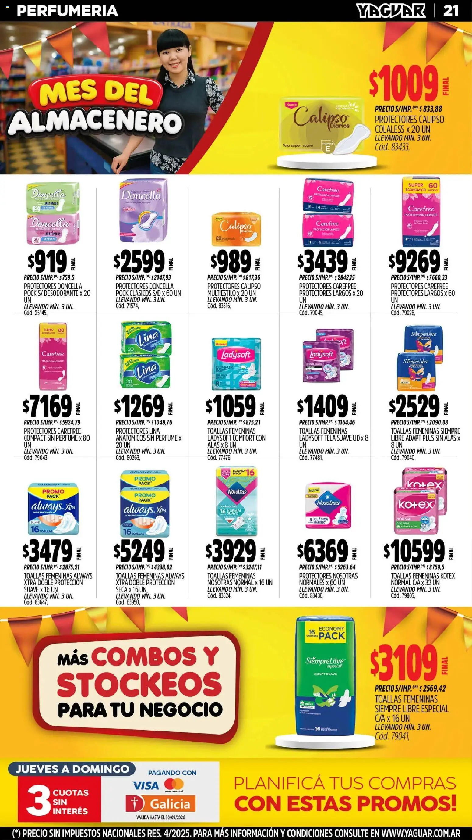 Yaguar - Oferta Semanal San Juan │ válido desde el 31/08/2026 | Página: 21 | Productos: Perfume, Diarios, Desodorante, Protectores diarios