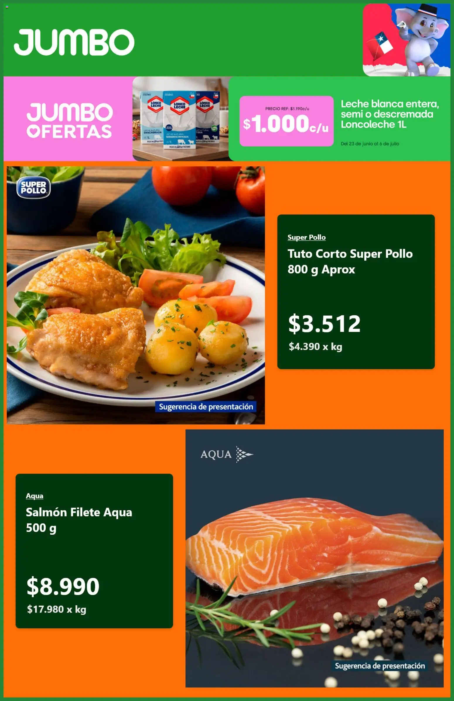 Jumbo Ofertas │ válido desde el 22.06.2026 | Página: 5 | Productos: Leche, Pollo