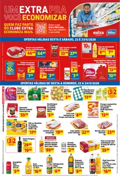 Extra ofertas Fim de semana Mercado - Pré-Visualização do folheto da loja Extra, válido de 22.05.2026
