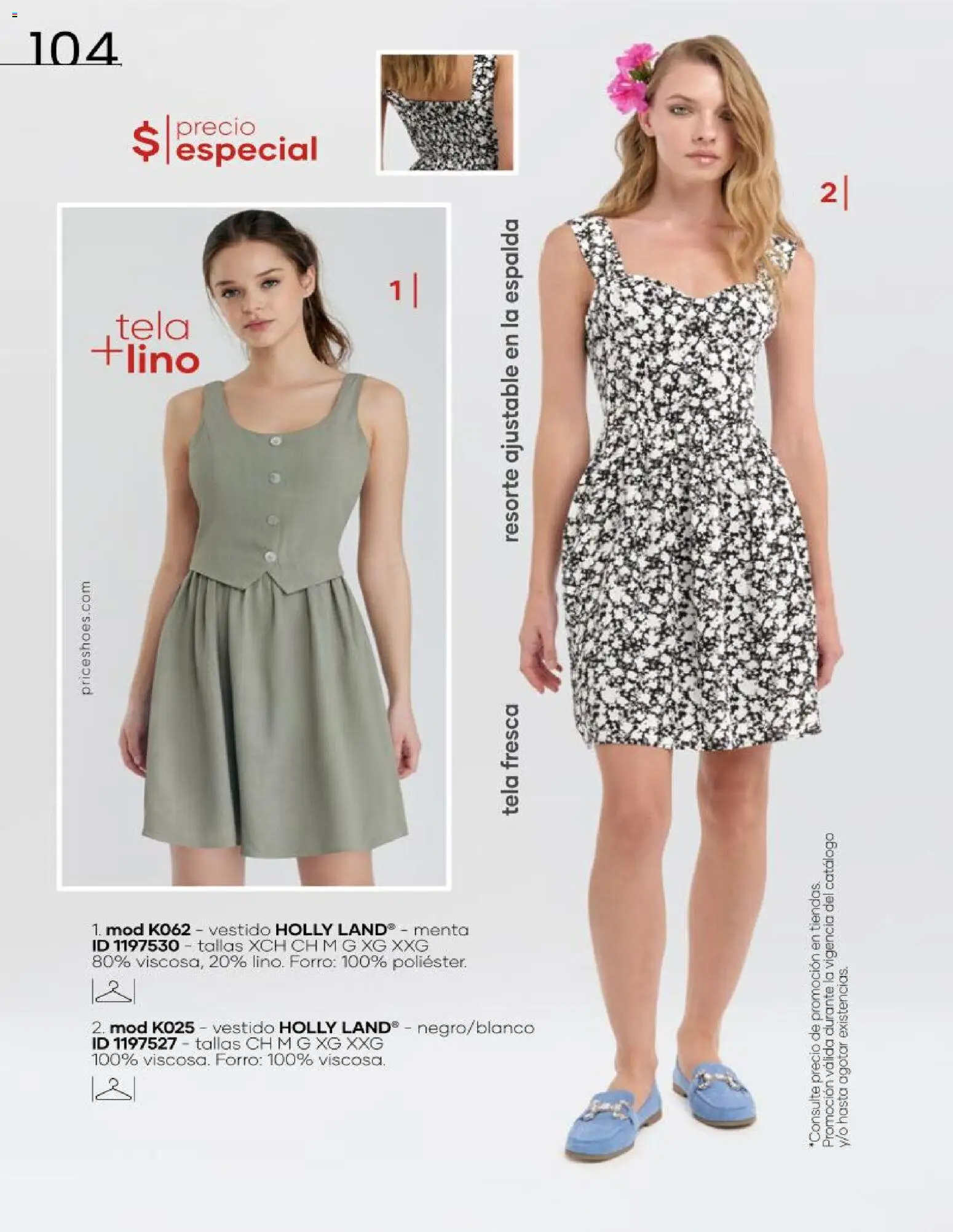 Nuevas ofertas de Price Shoes válidas en toda la República Mexicana desde el 16.06.2026. ¡Encuentra las mejores ofertas en Price Shoes catálogo Cierre de temporada! | Página: 104 | Productos: Vestido