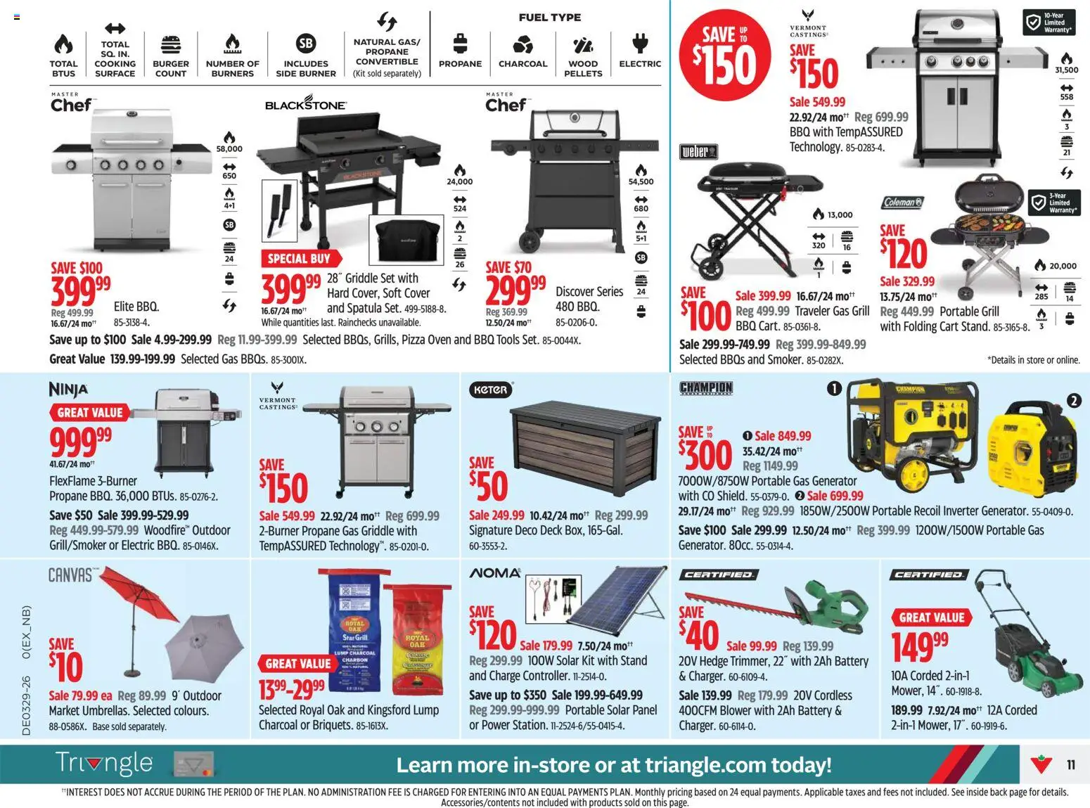 Canadian Tire flyer valid from Jul 16, 2026 | Page: 11 | Products: Grill, Tools, Battery, Charcoal