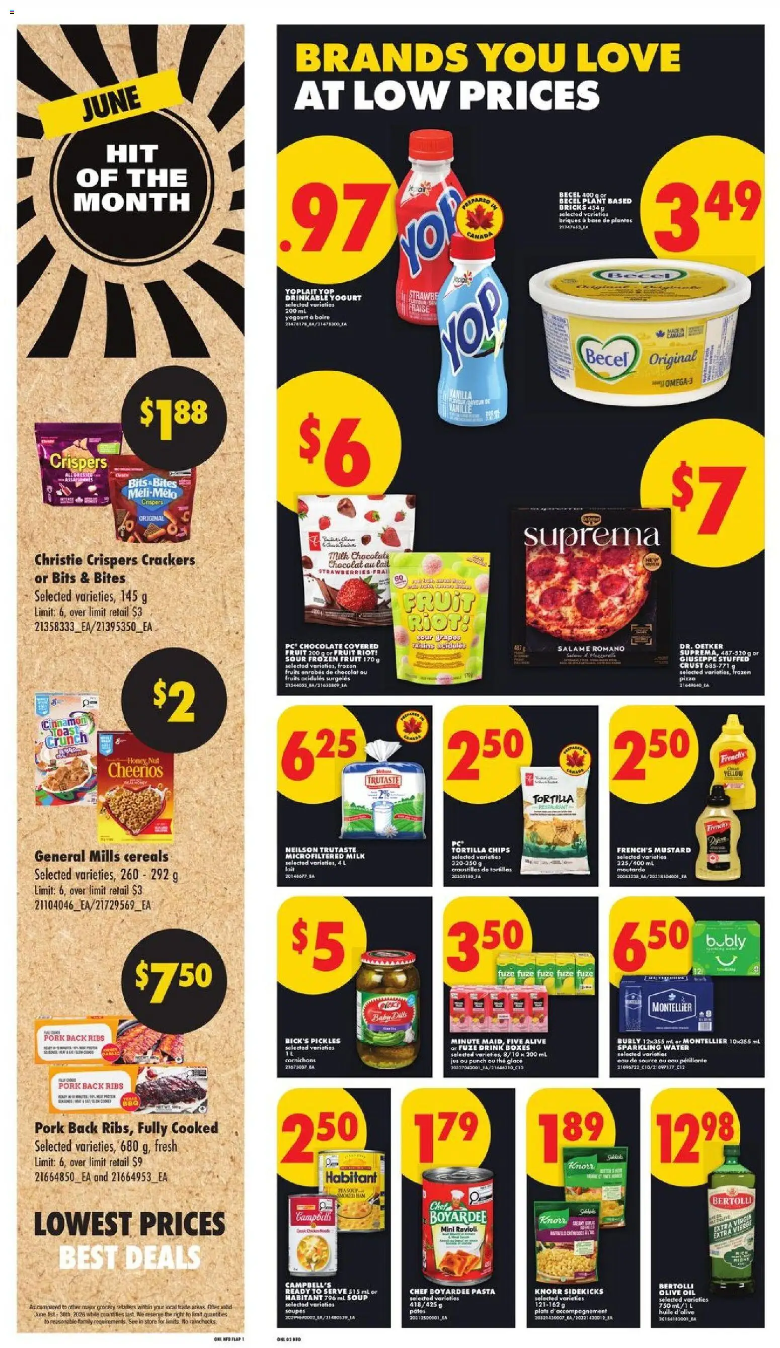No Frills flyer valid from Jun 25, 2026 | Page: 6 | Products: Cereals, Pasta, Chips, Pizza