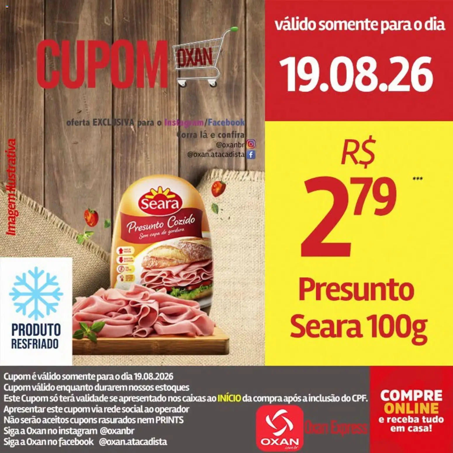 Oxan Atacadista Folheto - válido de 19/08/2026 | Página: 5 | Produtos: Presunto