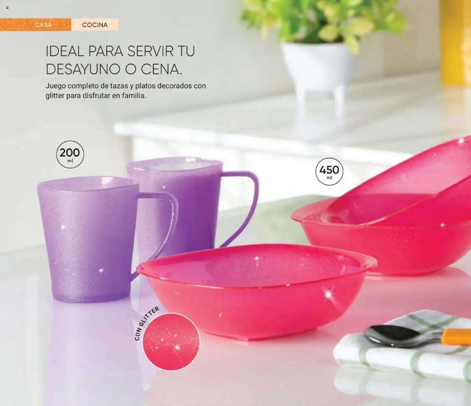 Nuevas ofertas de AVON válidas en toda la República Mexicana desde el 08.05.2026. ¡Encuentra las mejores ofertas en AVON Casa & Estilo 8 2026! | Página: 82 | Productos: Glitter, Juego, Cocina