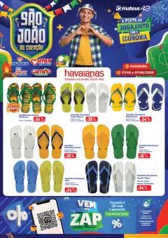 Mateus ofertas Grandes marcas Havaianas - Pré-Visualização do folheto da loja Mateus, válido de 27.05.2026