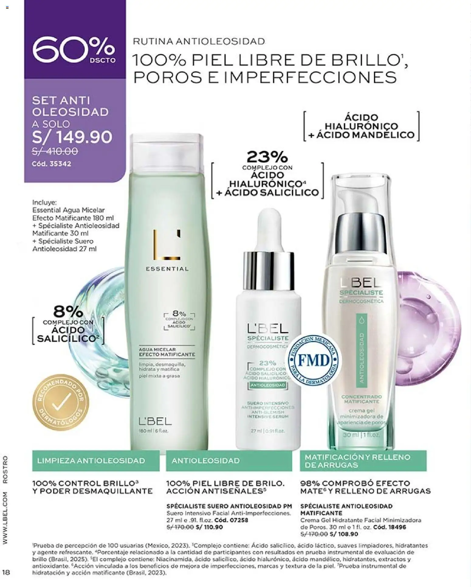Catálogo L'Bel válido desde 02/08/2026 | Página: 18 | Productos: Crema, Agua