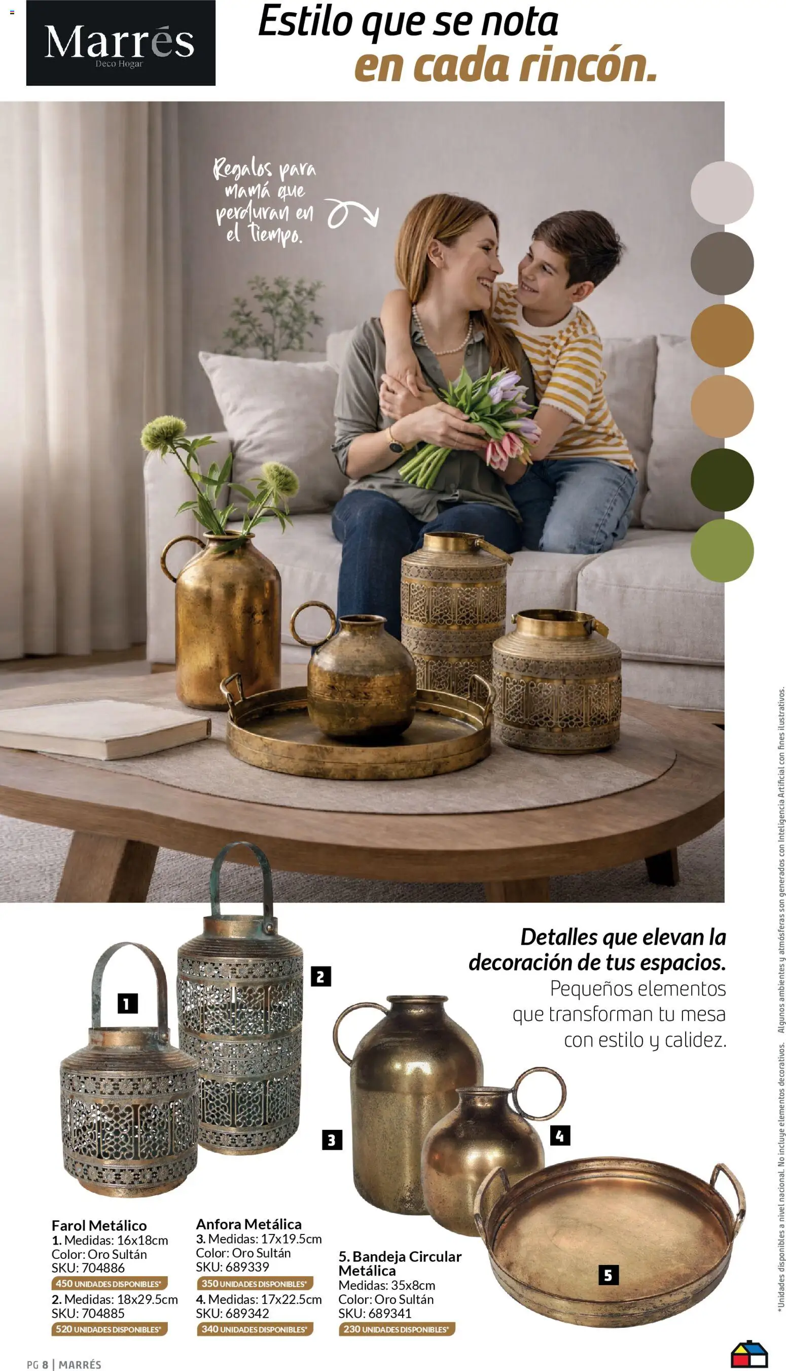 Homecenter revista - valida desde el 20.04.2026 | Página: 11 | Productos: Farol, Bandeja, Mesa
