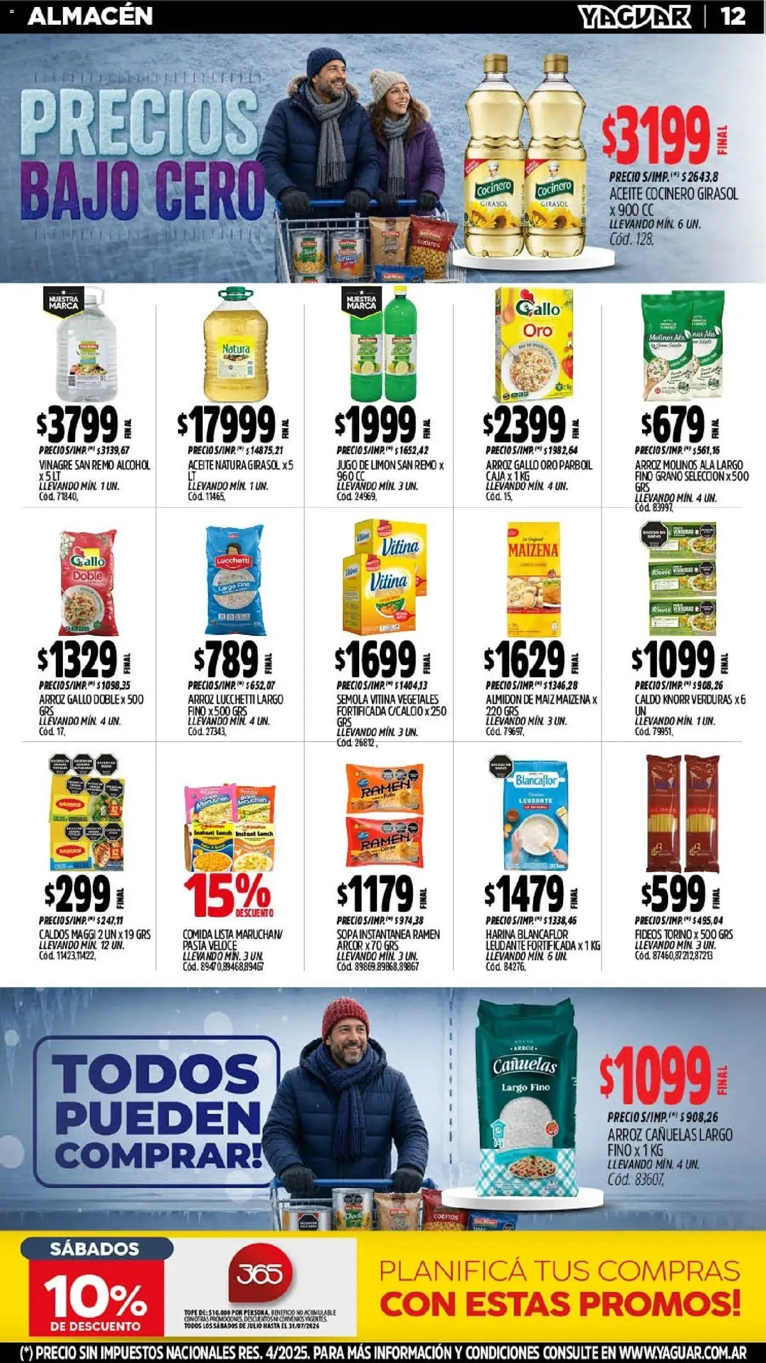 Yaguar - Oferta Semanal Trelew │ válido desde el 20/07/2026 | Página: 13 | Productos: Harina, Aceite, Sopa, Arroz