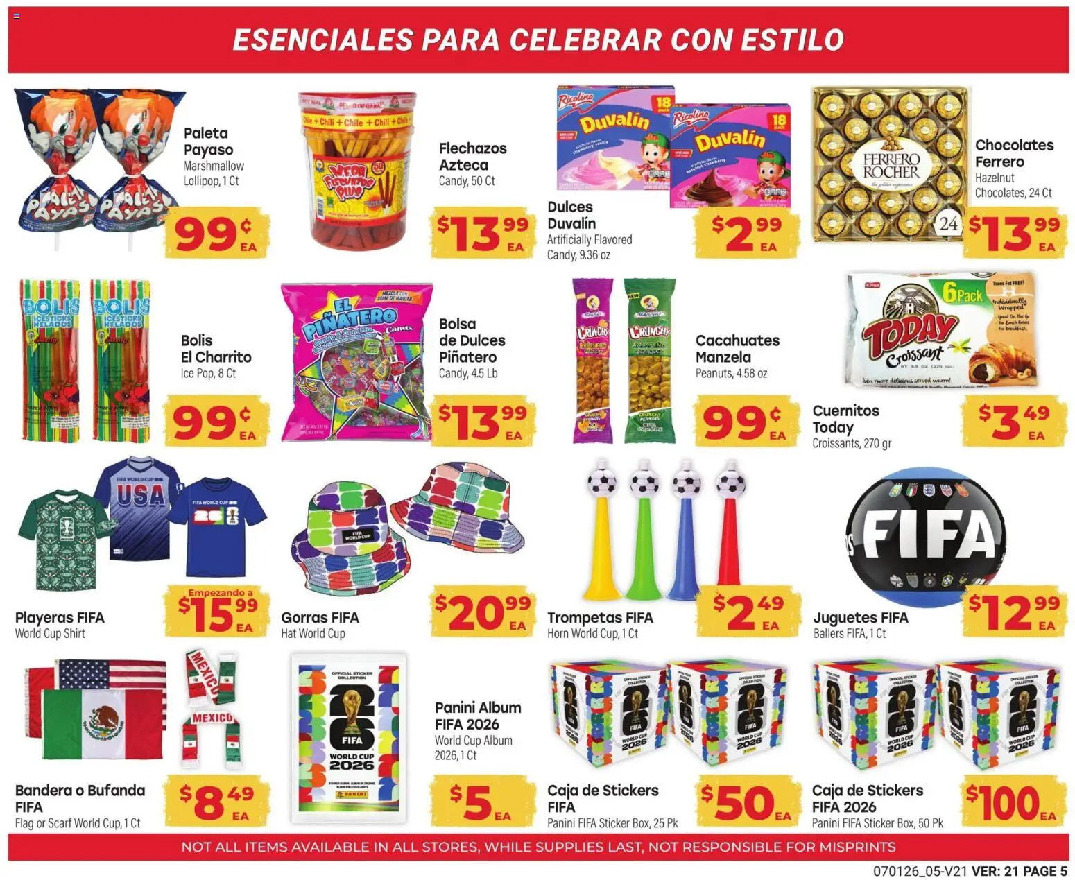 El Rancho Monthly Ad - valid from 07/01/2026 | Page: 5 | Products: Stickers, Shirt, Scarf, Hat