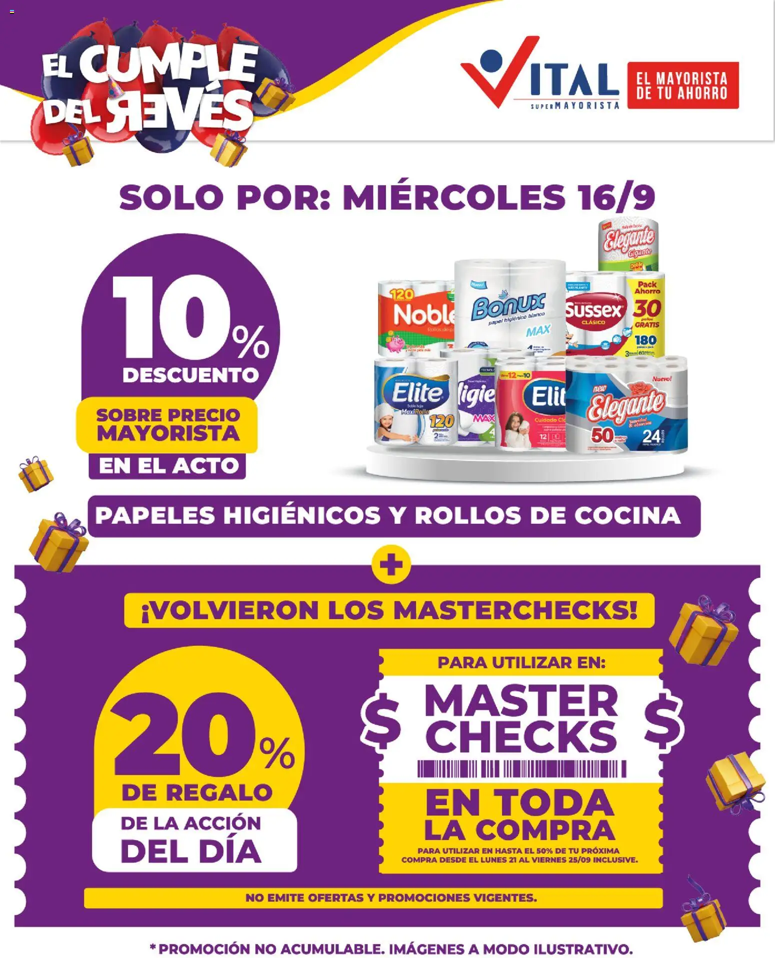 Vital - Ahorrá │ válido desde el 16/09/2026 | Página: 1 | Productos: Papel higiénico, Cocina, Sobre, Rollos de cocina