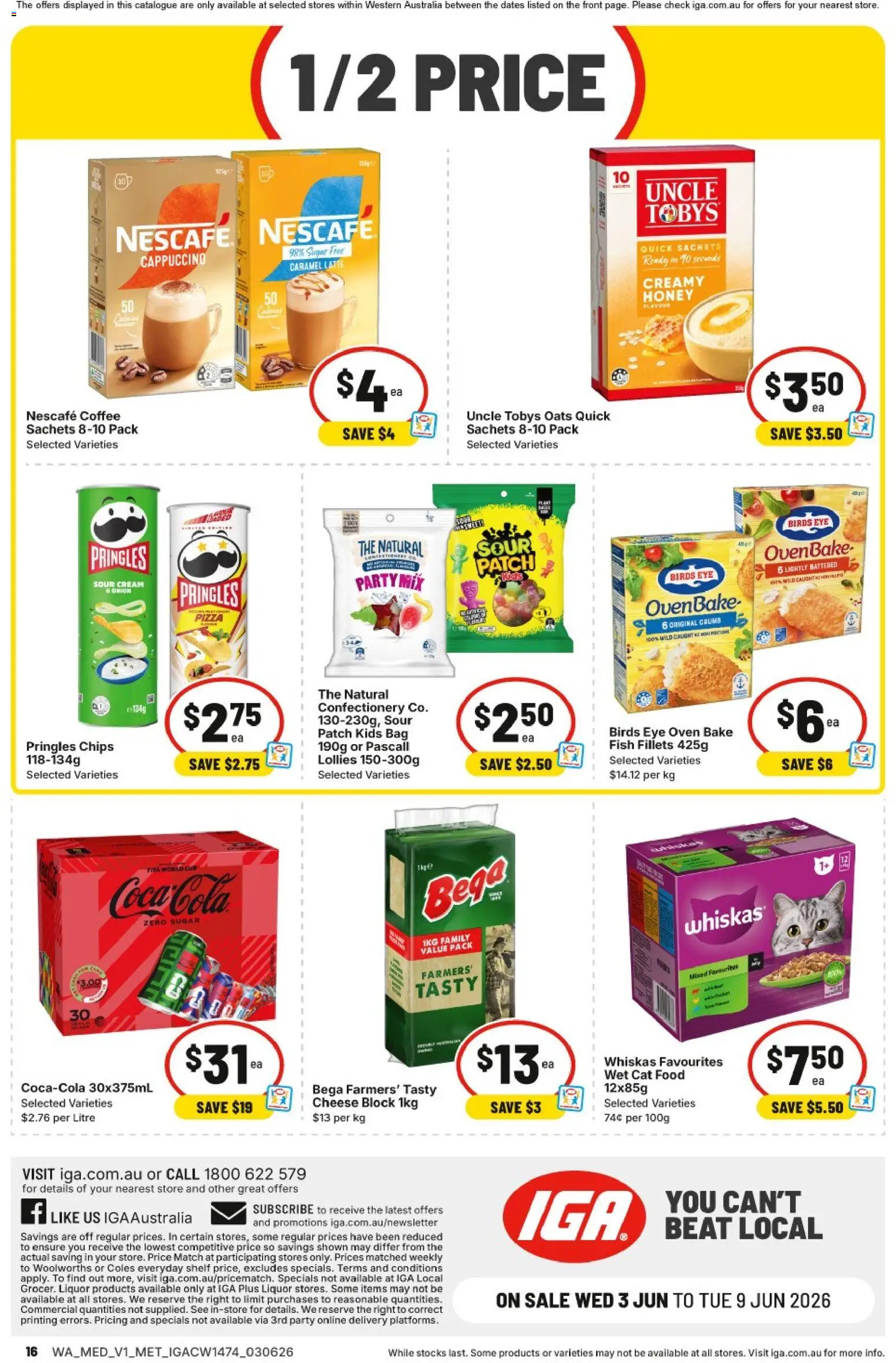 IGA catalogue - valid from 03.06.2026 | Page: 2 | Products: Sour cream, Oats, Nescafe, Bag