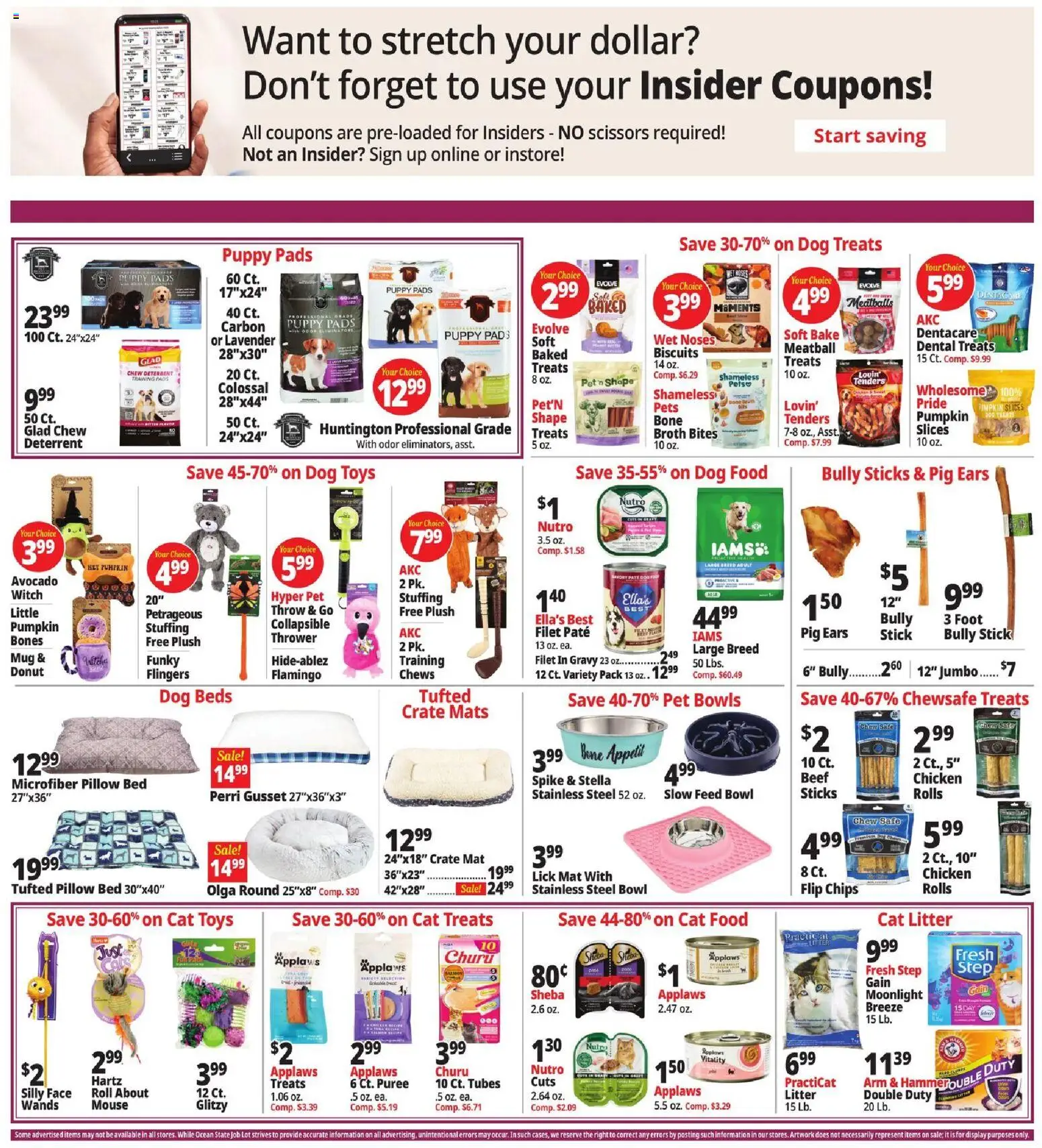 Ocean State Job Lot Weekly Ad - MA - valid from 09/10/2026 | Page: 12 | Products: Dog Treats, Cat Food, Beef, Toys