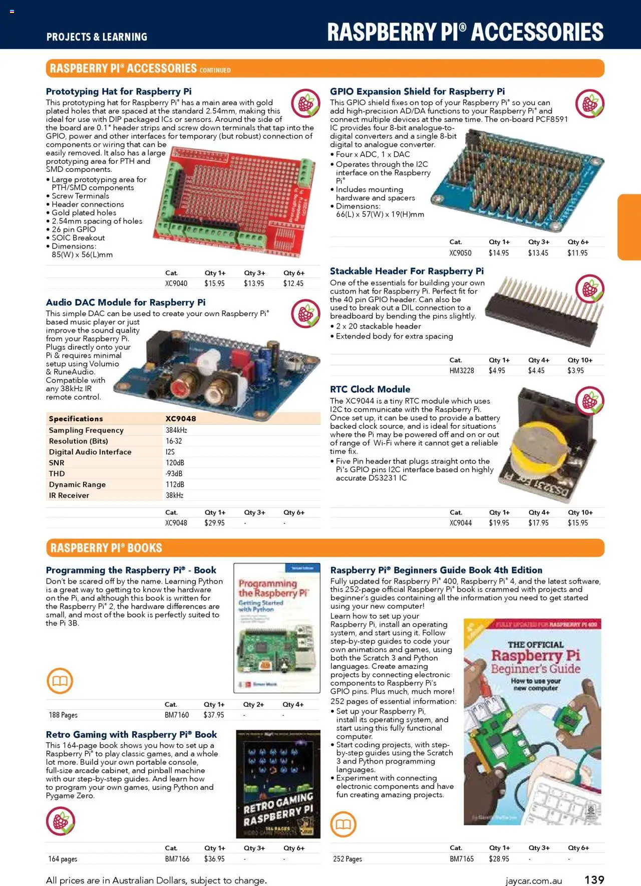 Jaycar catalogue - valid from 09/07/2025 | Page: 139 | Products: Accessories, Raspberry, Digital, Books