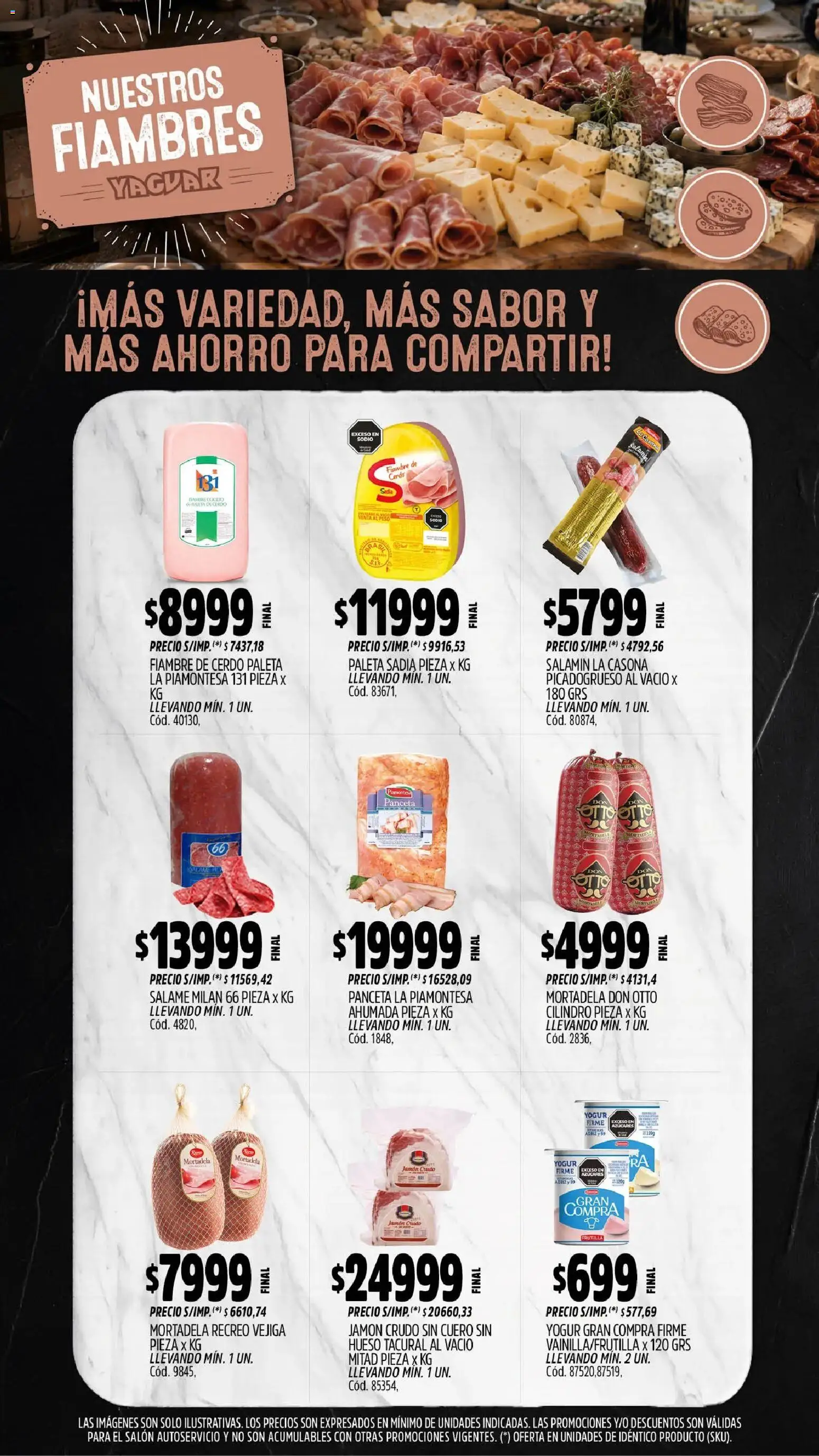 Yaguar - Oferta Semanal Santa Fé │ válido desde el 31/08/2026 | Página: 9 | Productos: Panceta, Paleta, Yogur, Jamón