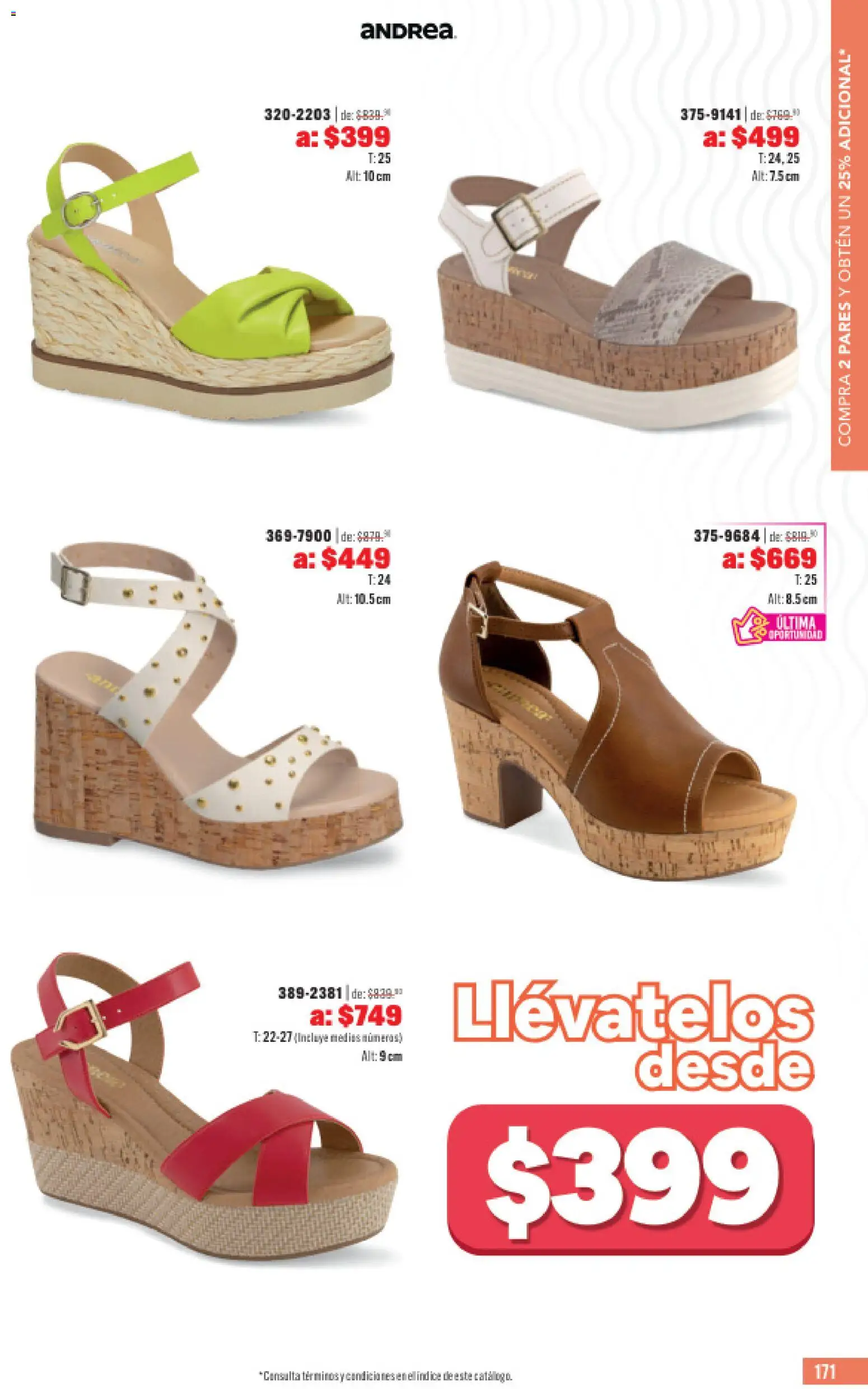 Nuevas ofertas de Andrea válidas en toda la República Mexicana desde el 31.05.2026. ¡Encuentra las mejores ofertas en Andrea catálogo Outlet! | Página: 171