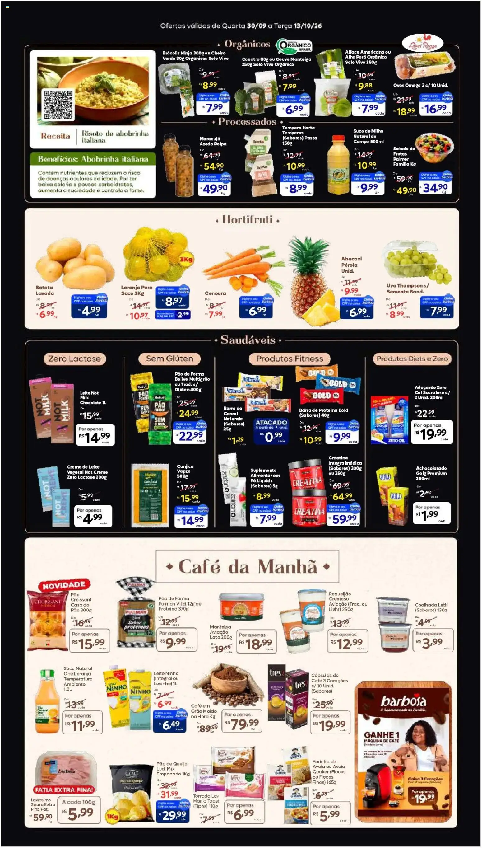 Barbosa Supermercados Folheto - válido de 30/09/2026 | Página: 2 | Produtos: Maracujá, Ômega 3, Couve, Barra de proteína