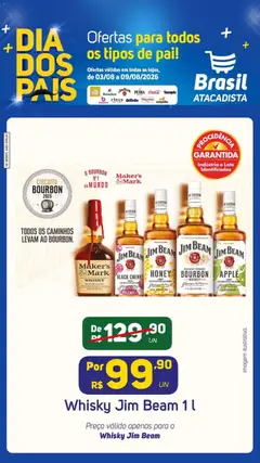 Brasil Atacadista ofertas Dia dos Pais - Pré-Visualização do folheto da loja Brasil Atacadista, válido de 03/08/2026 | Página: 4 | Produtos: Whisky, Bourbon, Heineken