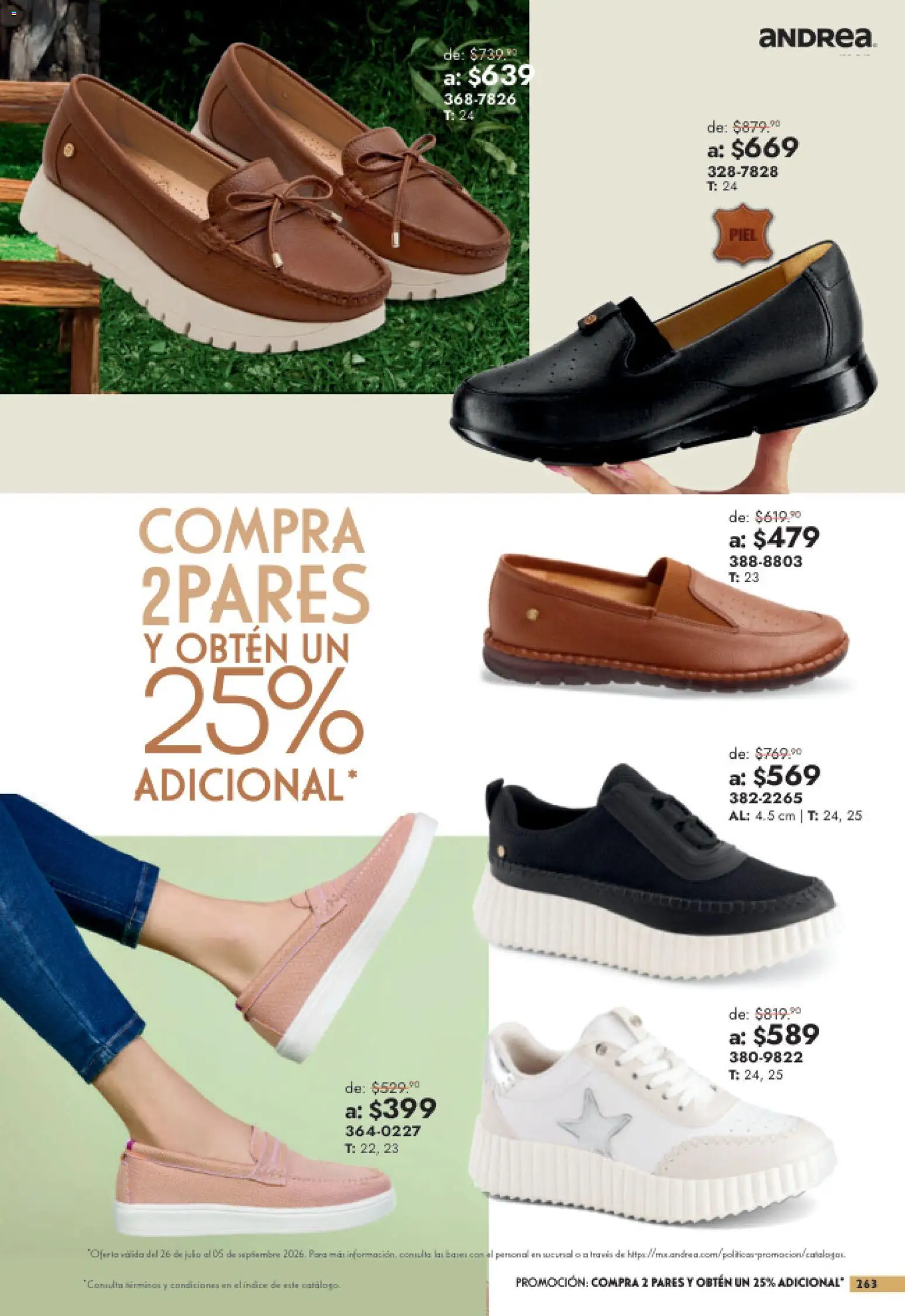 Nuevas ofertas de Andrea válidas en toda la República Mexicana desde el 26/07/2026. ¡Encuentra las mejores ofertas en Andrea catálogo Outlet! | Página: 263