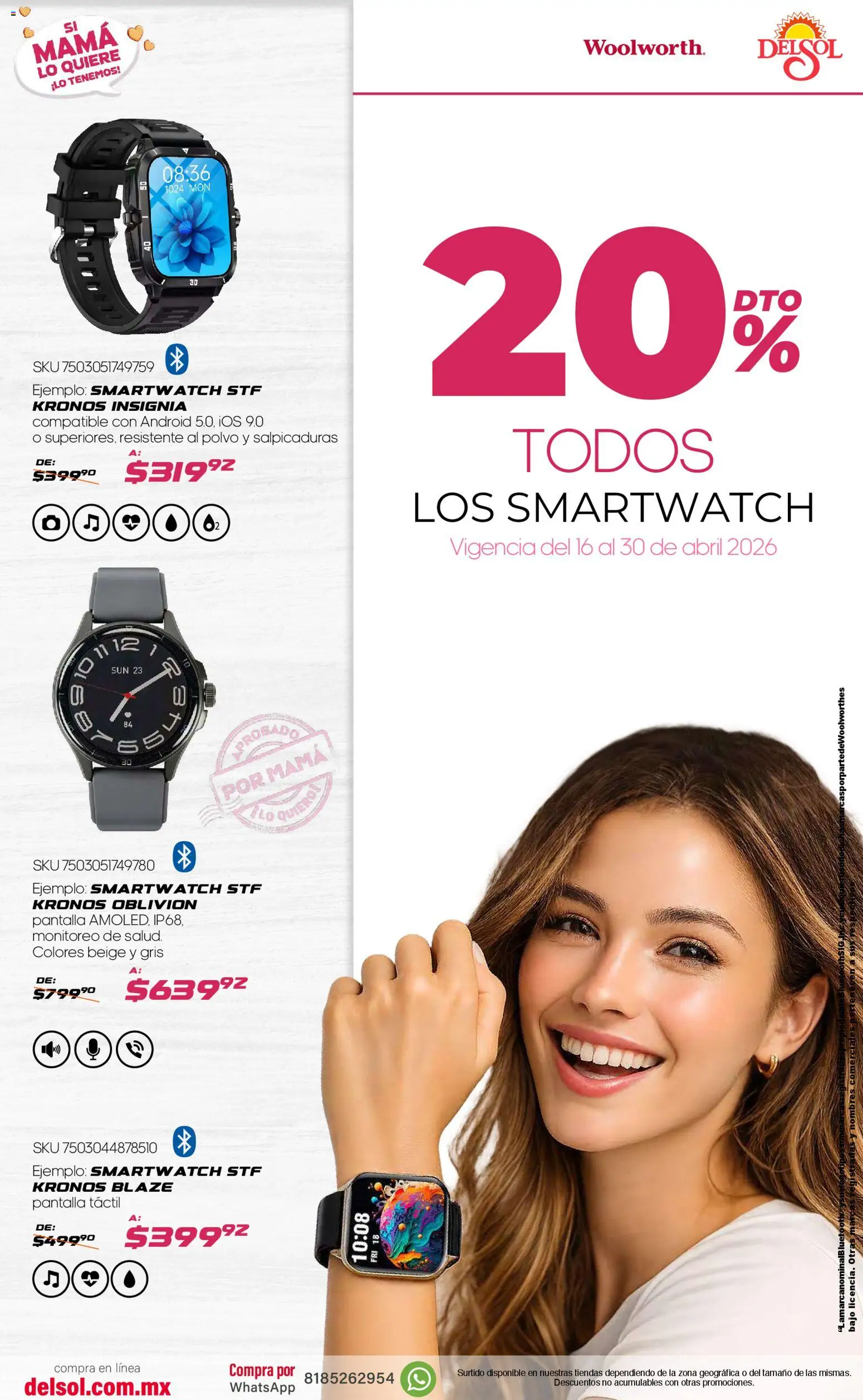 Nuevas ofertas de Del Sol y Woolworth válidas en toda la República Mexicana desde el 16.04.2026. ¡Encuentra las mejores ofertas en Del Sol y Woolworth catálogo Si Mamá Lo Quiere, ¡Lo Tenemos! | Página: 3 | Productos: Polvo