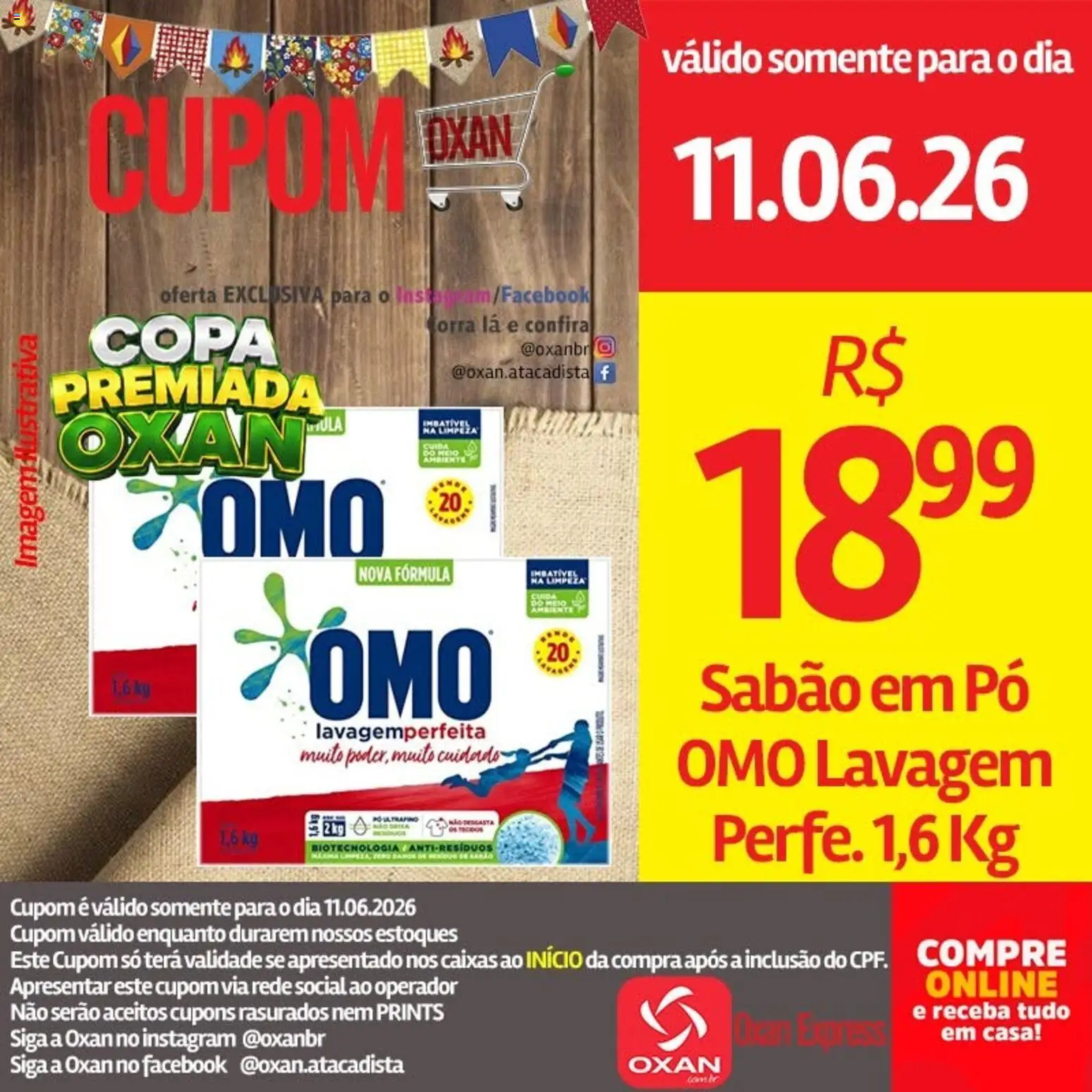 Oxan Atacadista Folheto - válido de 11.06.2026 | Página: 7 | Produtos: Pó, Sabão, Sabão em pó, Copa