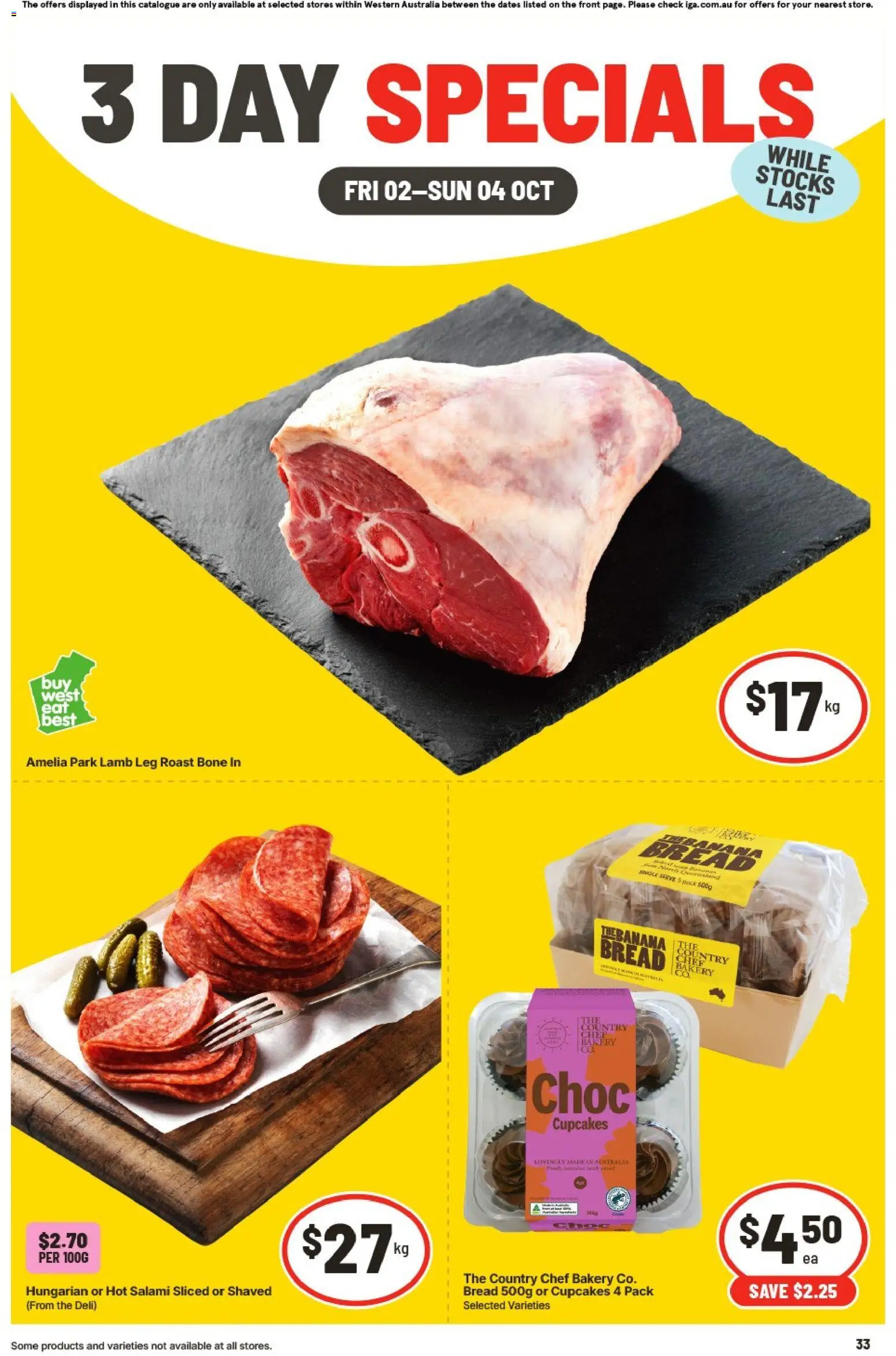 IGA catalogue - valid from 02/10/2026 | Page: 1 | Products: Bread, Lamb, Roast, Bakery
