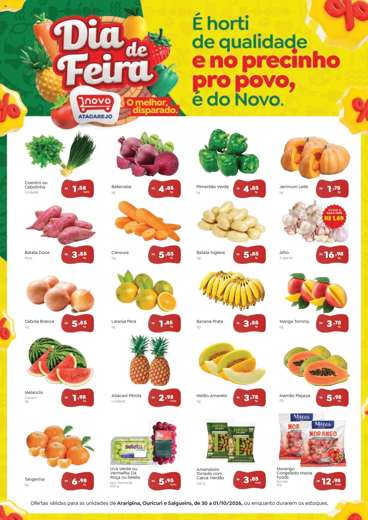 Novo Atacarejo Quarta-feira 30 Setembro